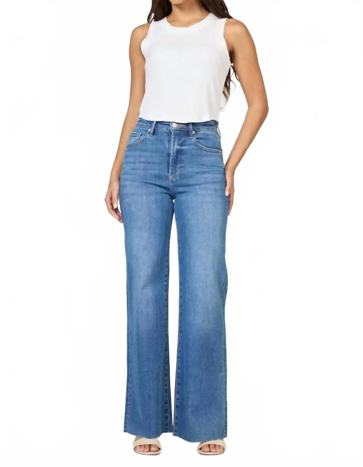 Fiona High Rise Jeans In Fog Sky - Image 2