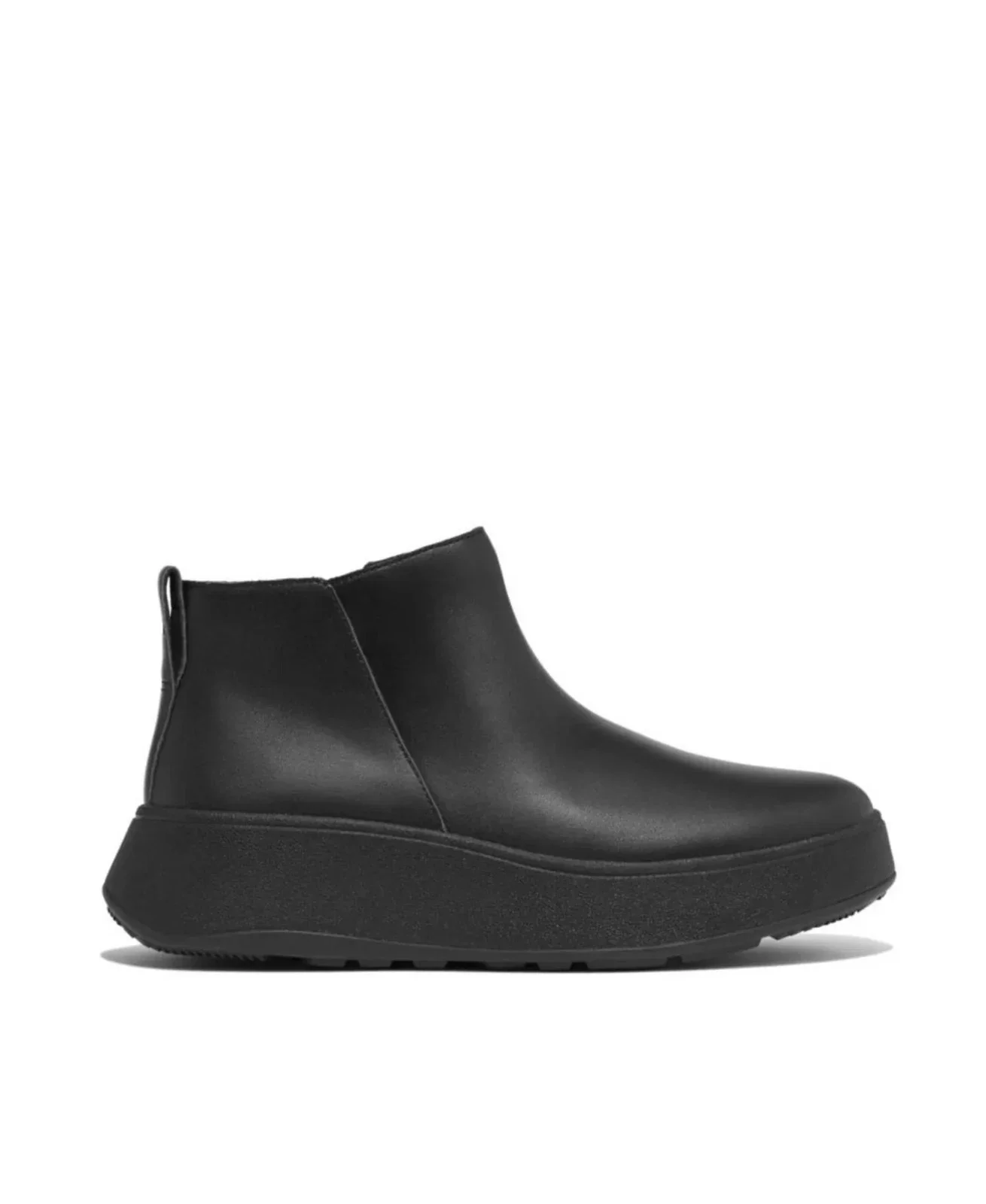 FitFlop F-Mode Women's Black Leather Round Toe Platform Ankle Boots RHS8274 - Image 3