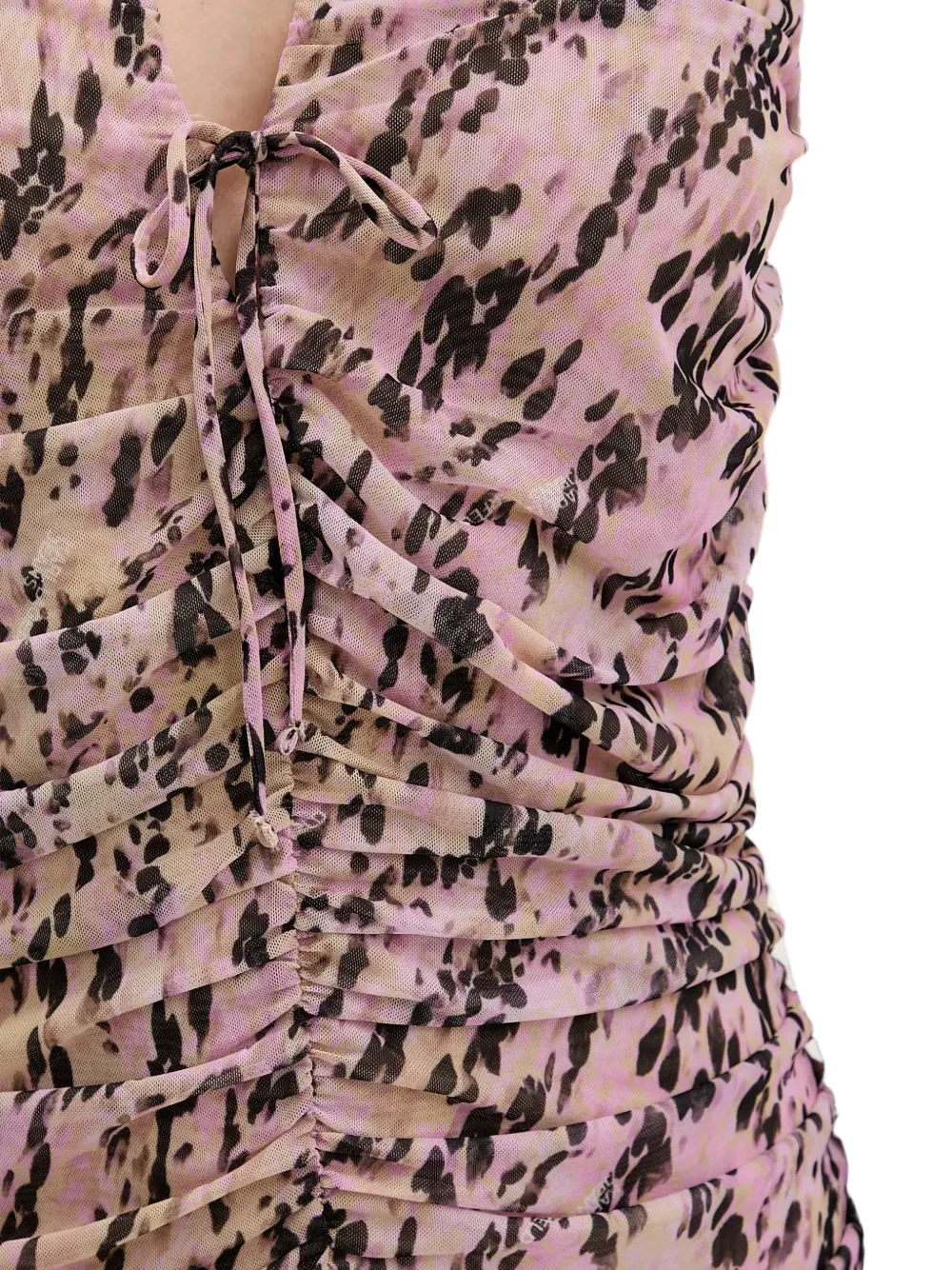 Fitted Mini Dress with Ruched Detailing - Image 5