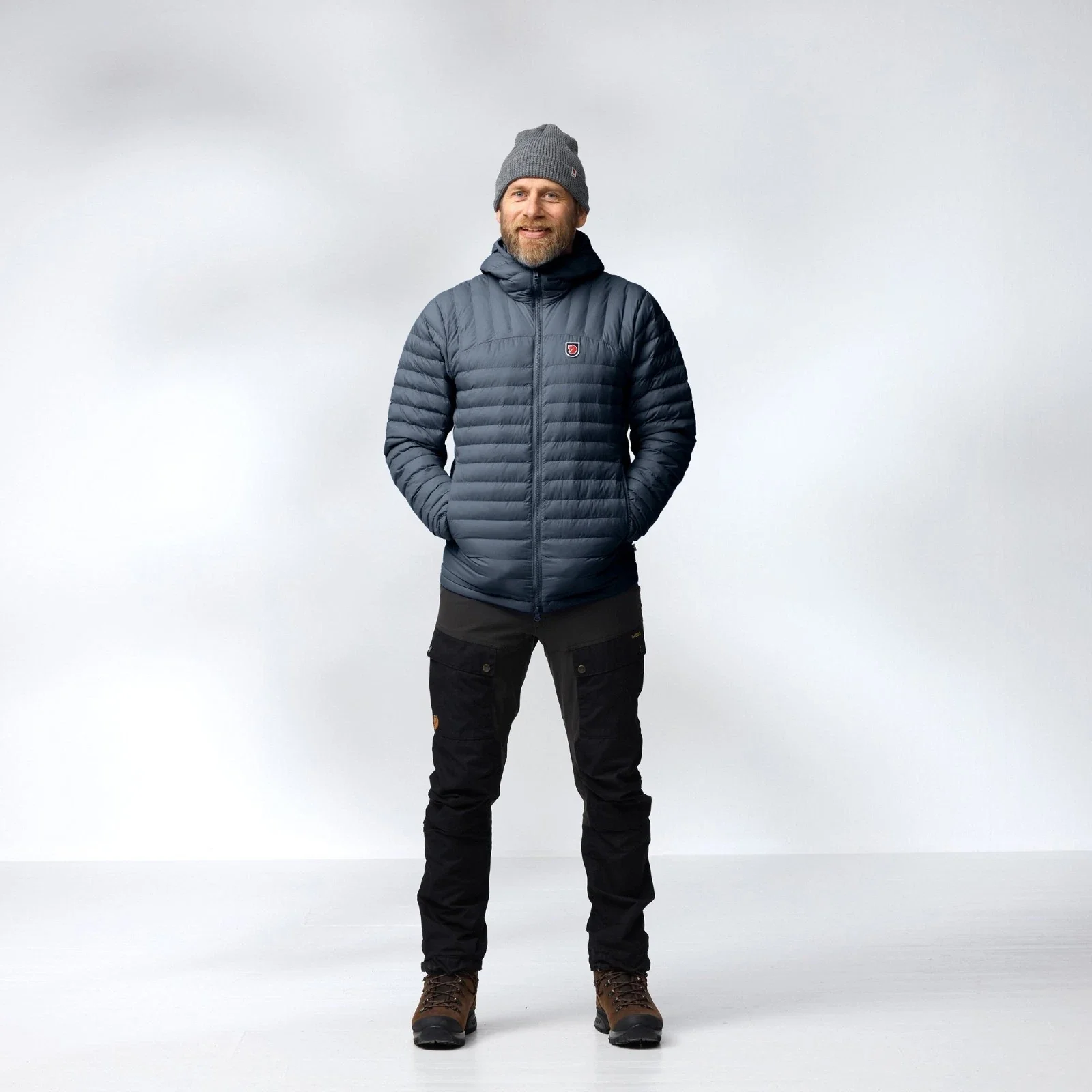 Fjallraven Expedition Latt Hoodie Men's Navy Full Zip Insulated Packable DDR2903 - Image 3
