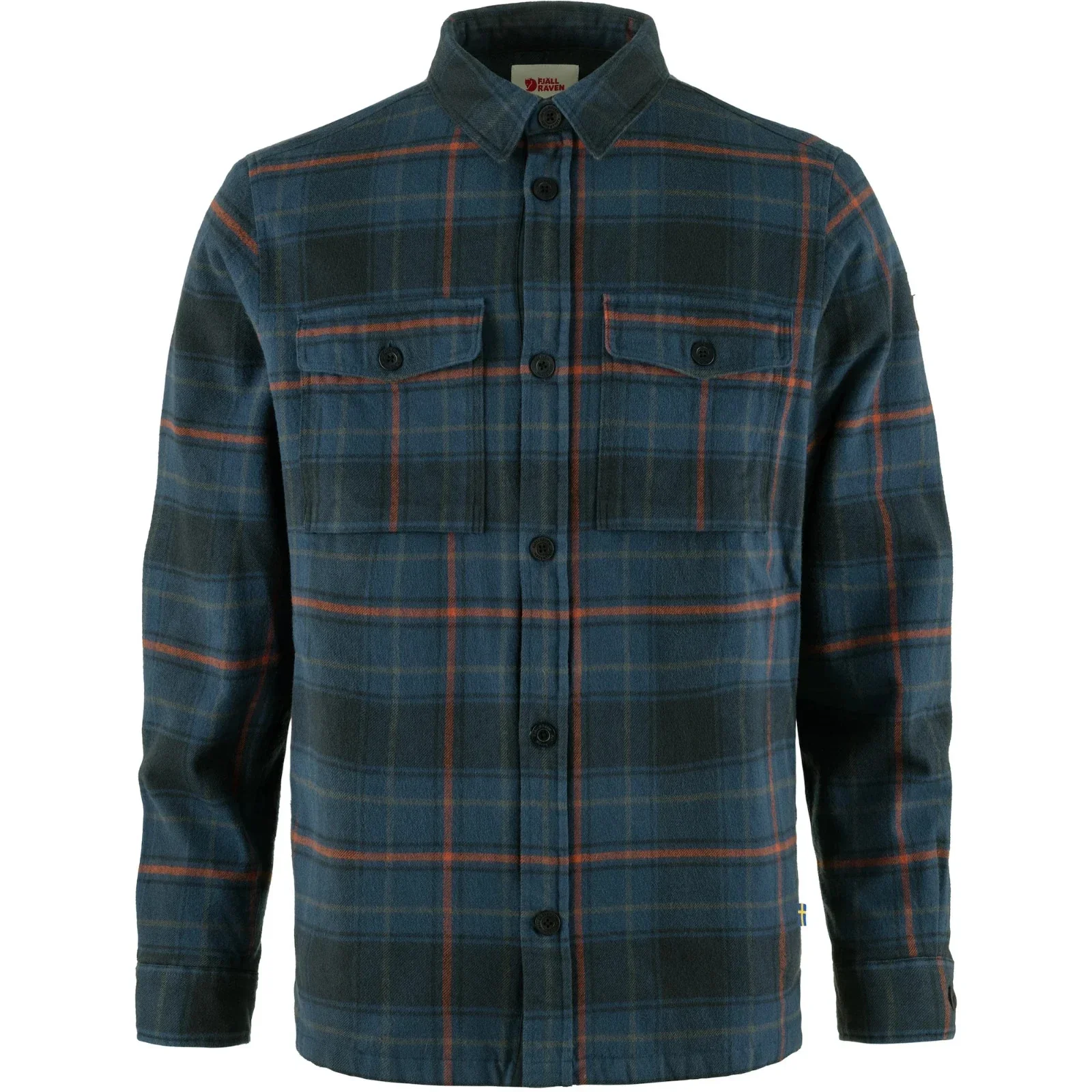 Fjallraven Ovik Lite Shirt Men's Navy Flannel Insulated Button-Up GBO1422 - Image 5