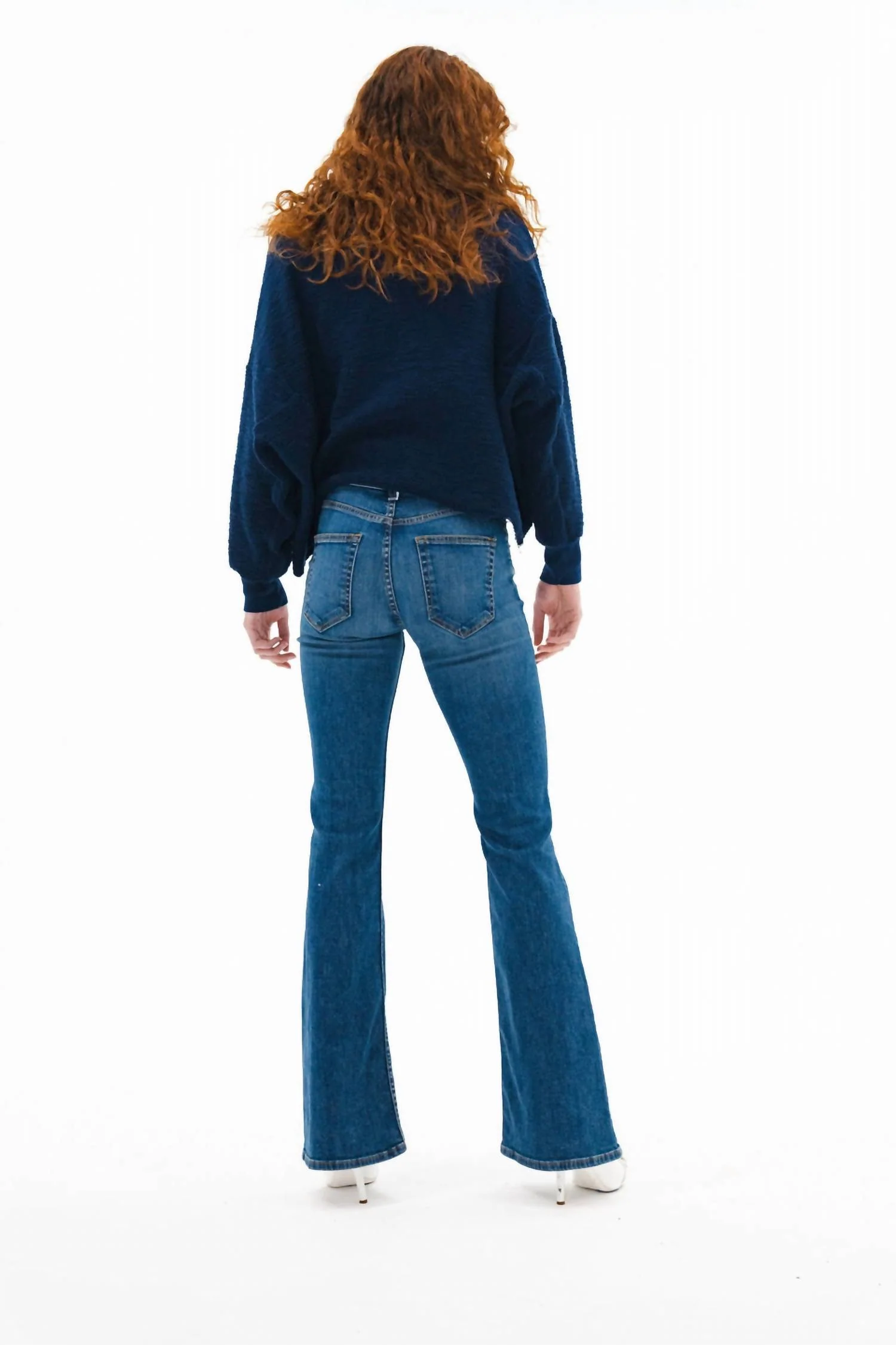 Flare-Cut Bond Street Jeans In Saturated Paris Wash - Image 2