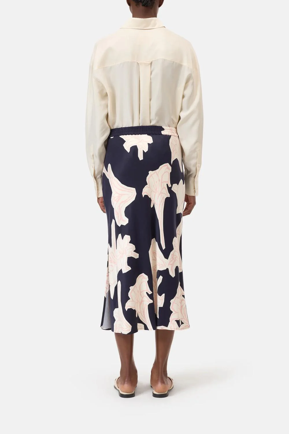 Floral Midi Skirt In Blue - Image 2