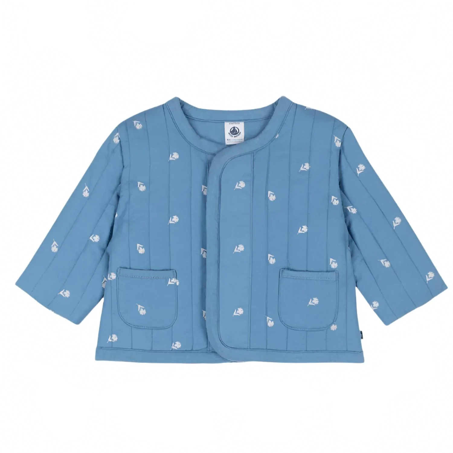 Floral Quilted Jacket In Blue - Image 2