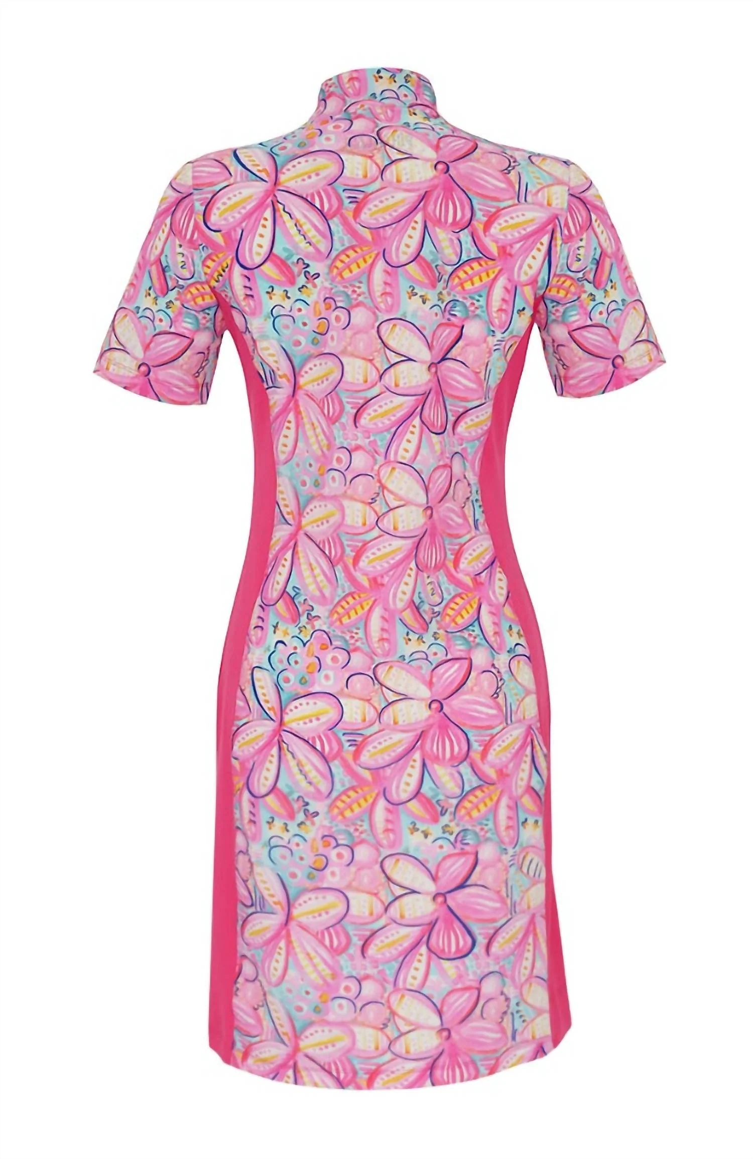 Floral Sport Dress In Pink - Image 3
