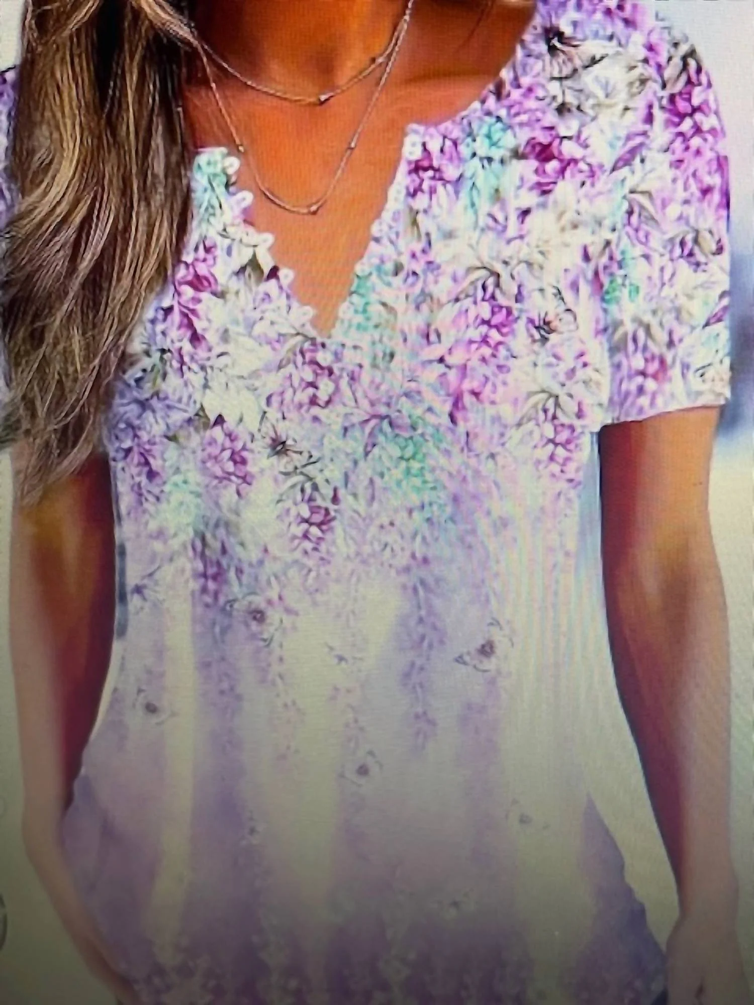 Floral Top In Pink