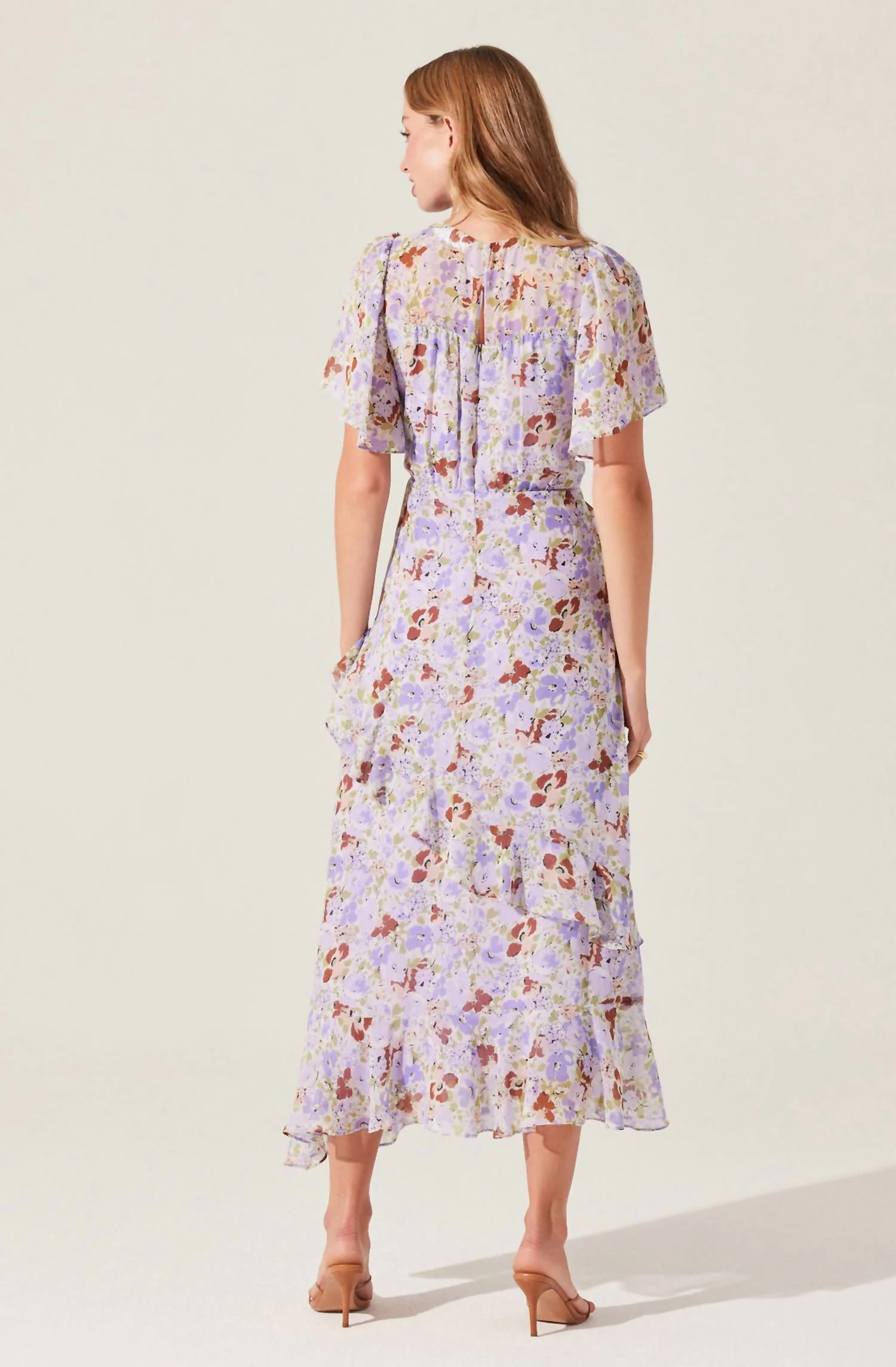Floramae Dress In Lavender Floral - Image 2