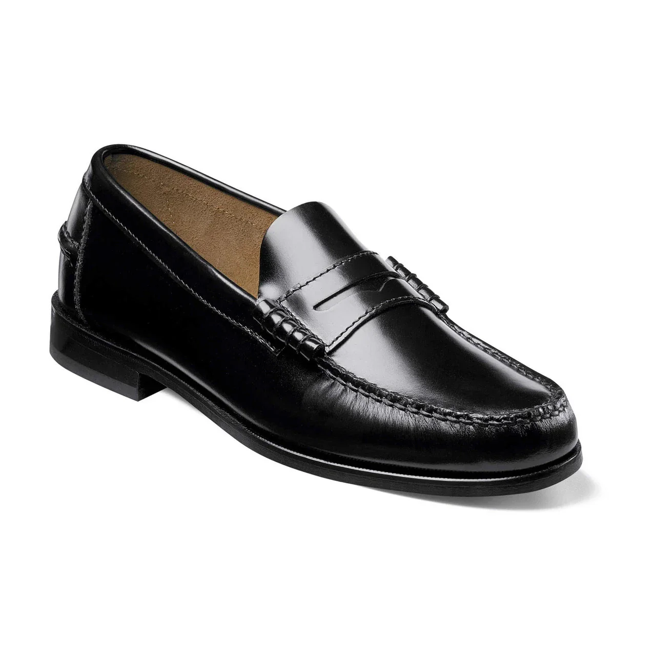 Florsheim Berkley 17058-01 Penny Loafer Men's Black Leather Shoes RHS3683