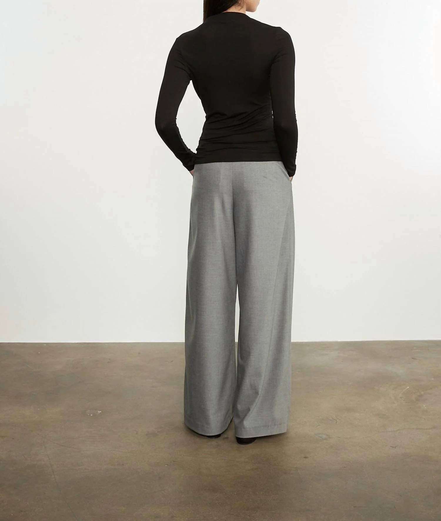 Fluid Jersey Slash Top In Black - Image 2