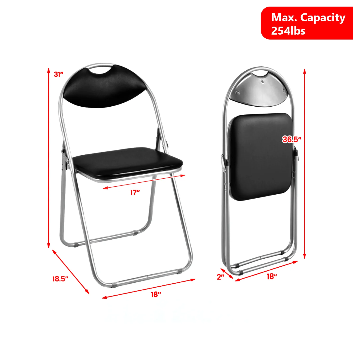 Folding Dining Chair Set with Easy Carry Handles - Image 3