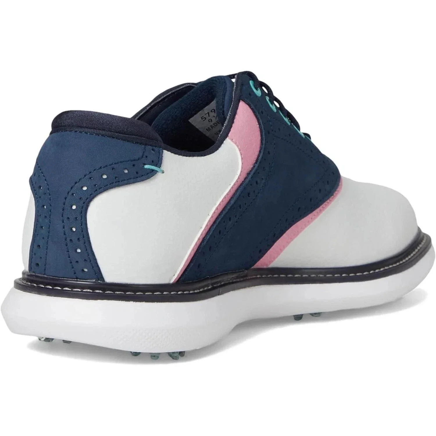 FootJoy New Wave Traditions 57959 Men White Blue Spiked Golf Shoes RHS7017 - Image 5