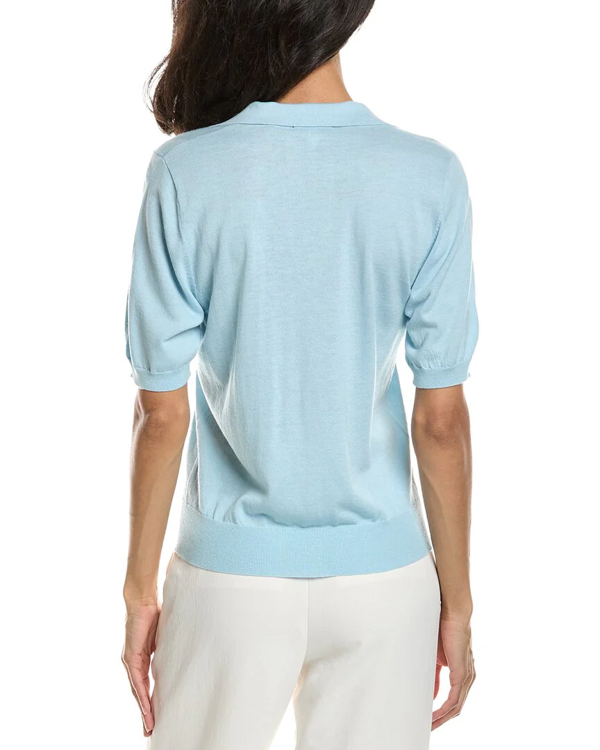 Forte Summer Polo Silk & Cashmere-Blend Sweater - Image 2