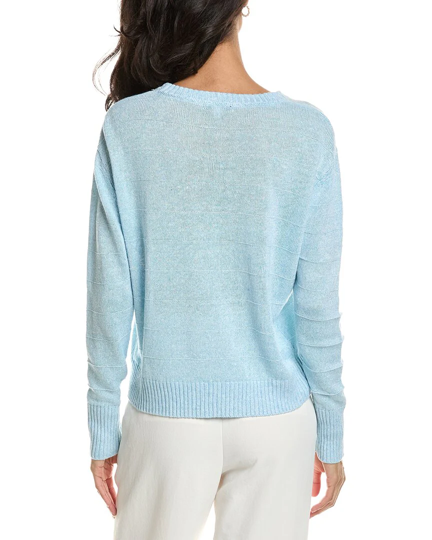 Forte Textured Crop Linen Sweater - Image 2
