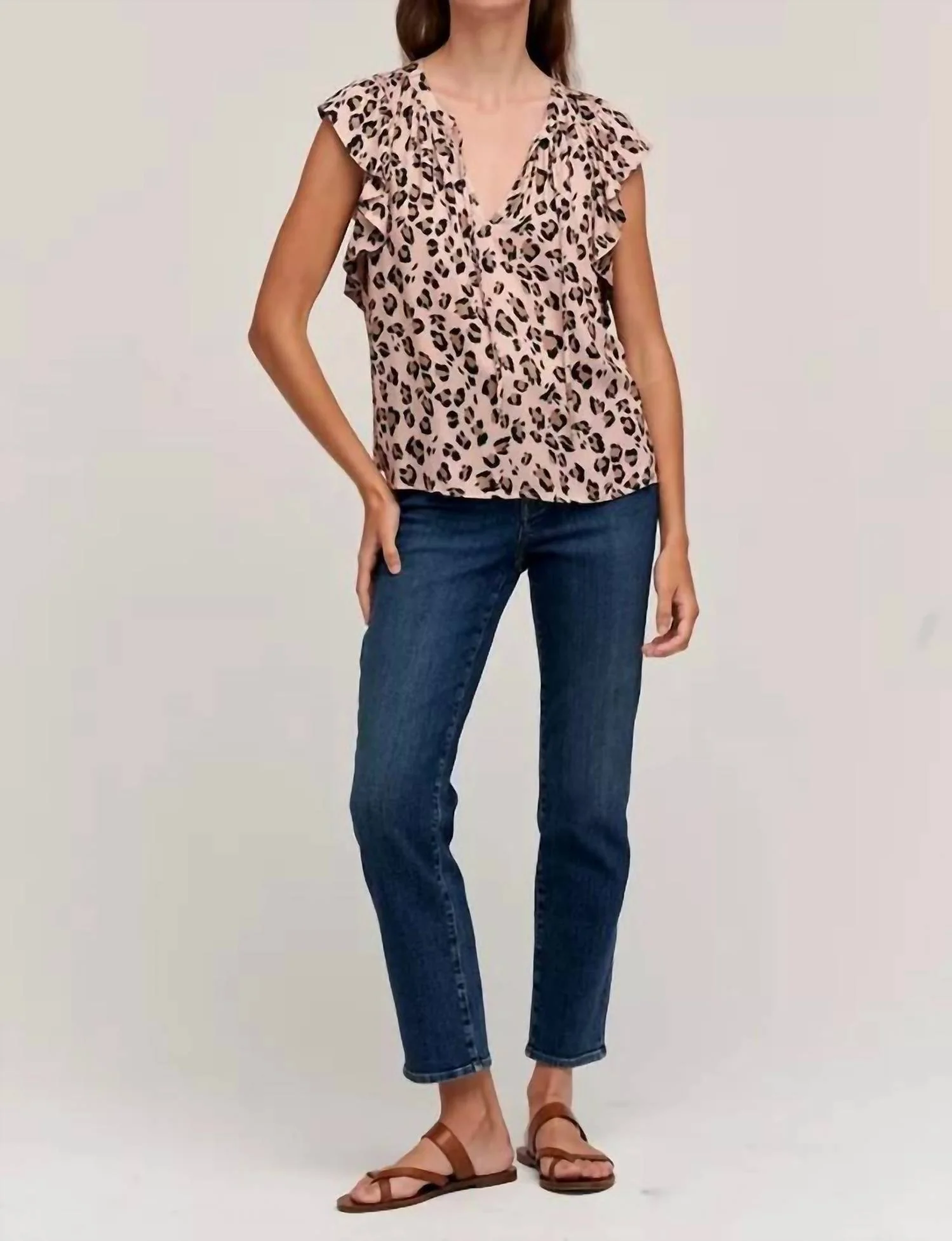 Francine Top In Cheetah Blush - Image 4