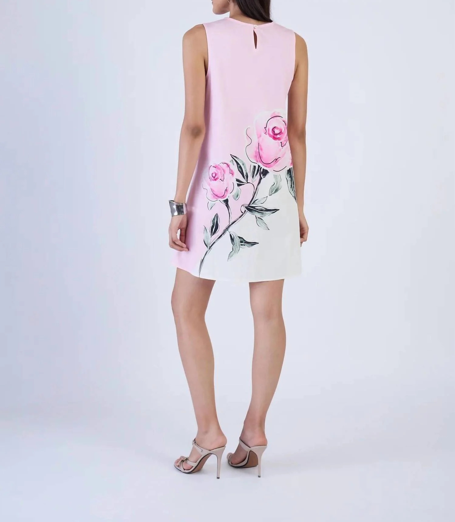 Frankie Mini Dress In Villa Celeste Rose - Image 3