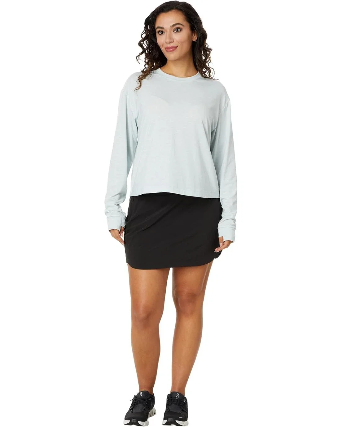 Free Fly Breeze Skort Womens Black Bamboo-Lined Performance Active GBO1892 - Image 3