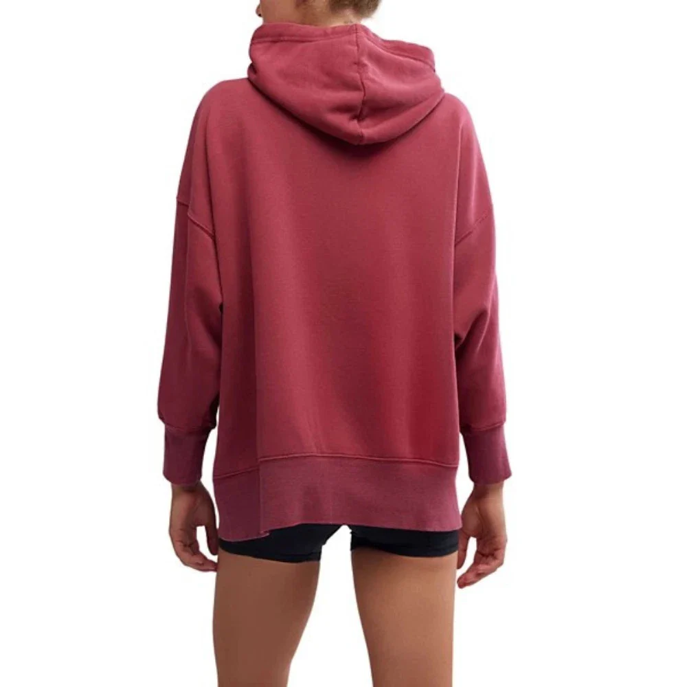 Free People FP Movement Sprint to the Finish Hoodie Womens Sour Cherry DSGL856 - Image 5