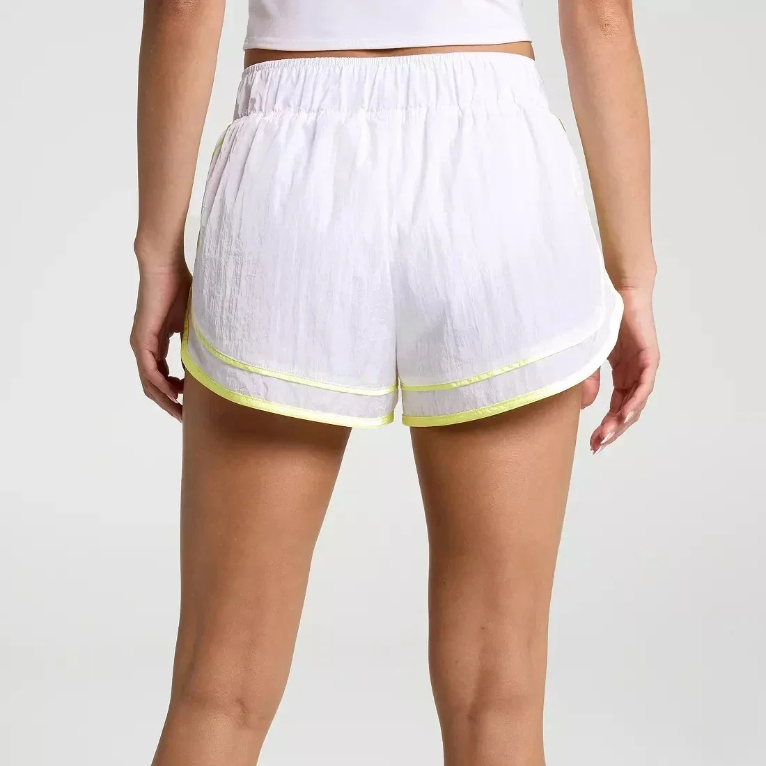 Free People FP Movement Varsity Blues Shorts Womens White Built-In Brief DSGL897 - Image 3
