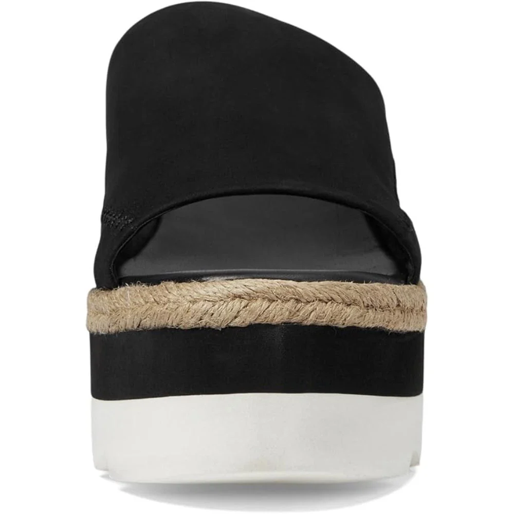 Free People Santorini Sandals Women's Black Wedge Heel Espadrille HTAT945 - Image 3