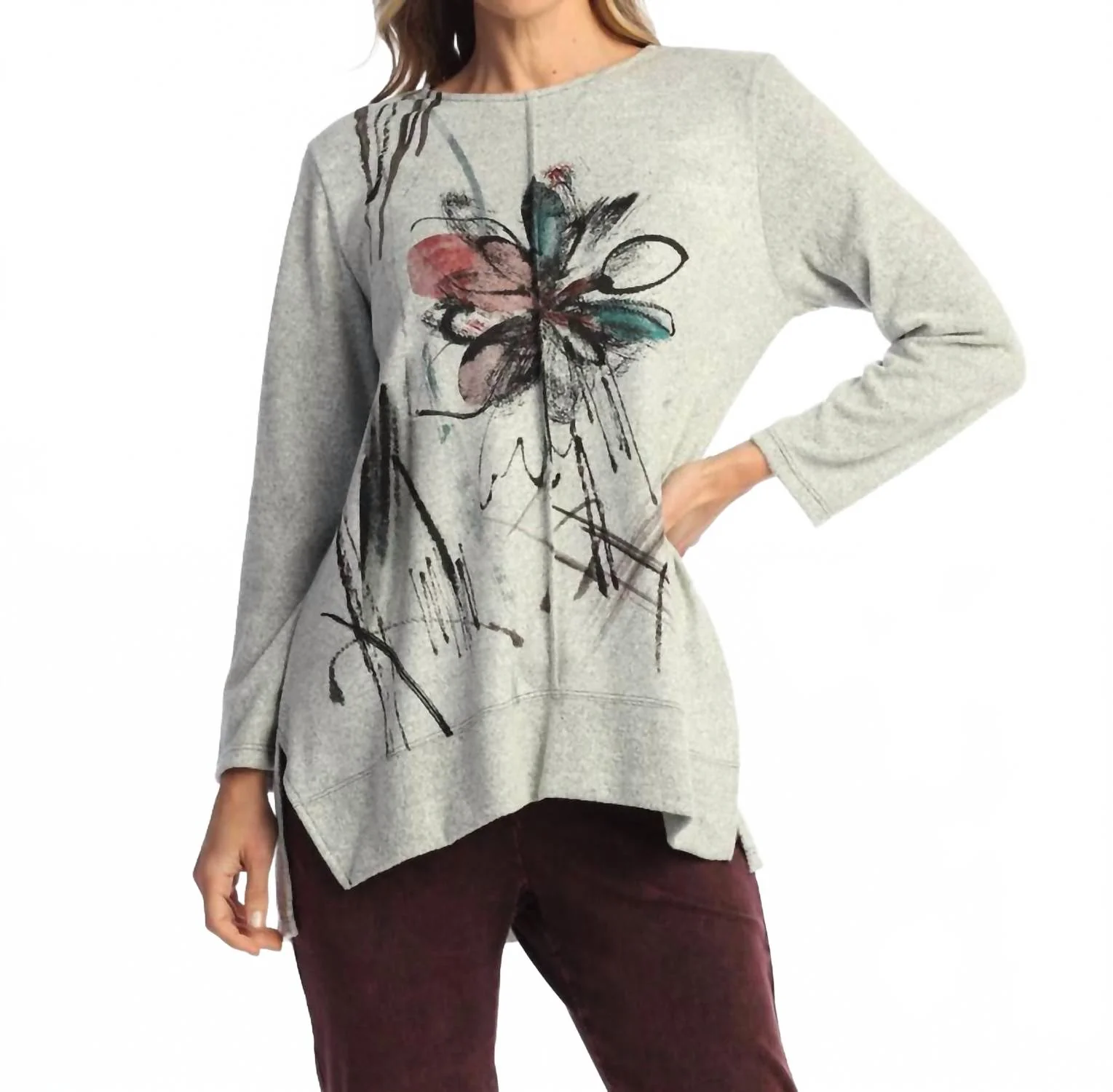 French Knit Tunic Top In Field Notes