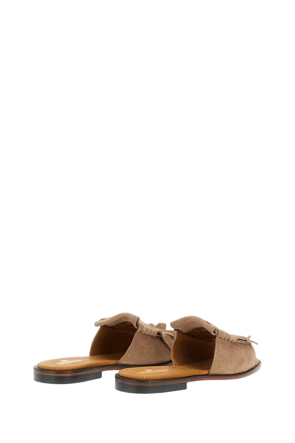 Fringed Suede Slide Sandals With Anatomical Footbed - Image 3
