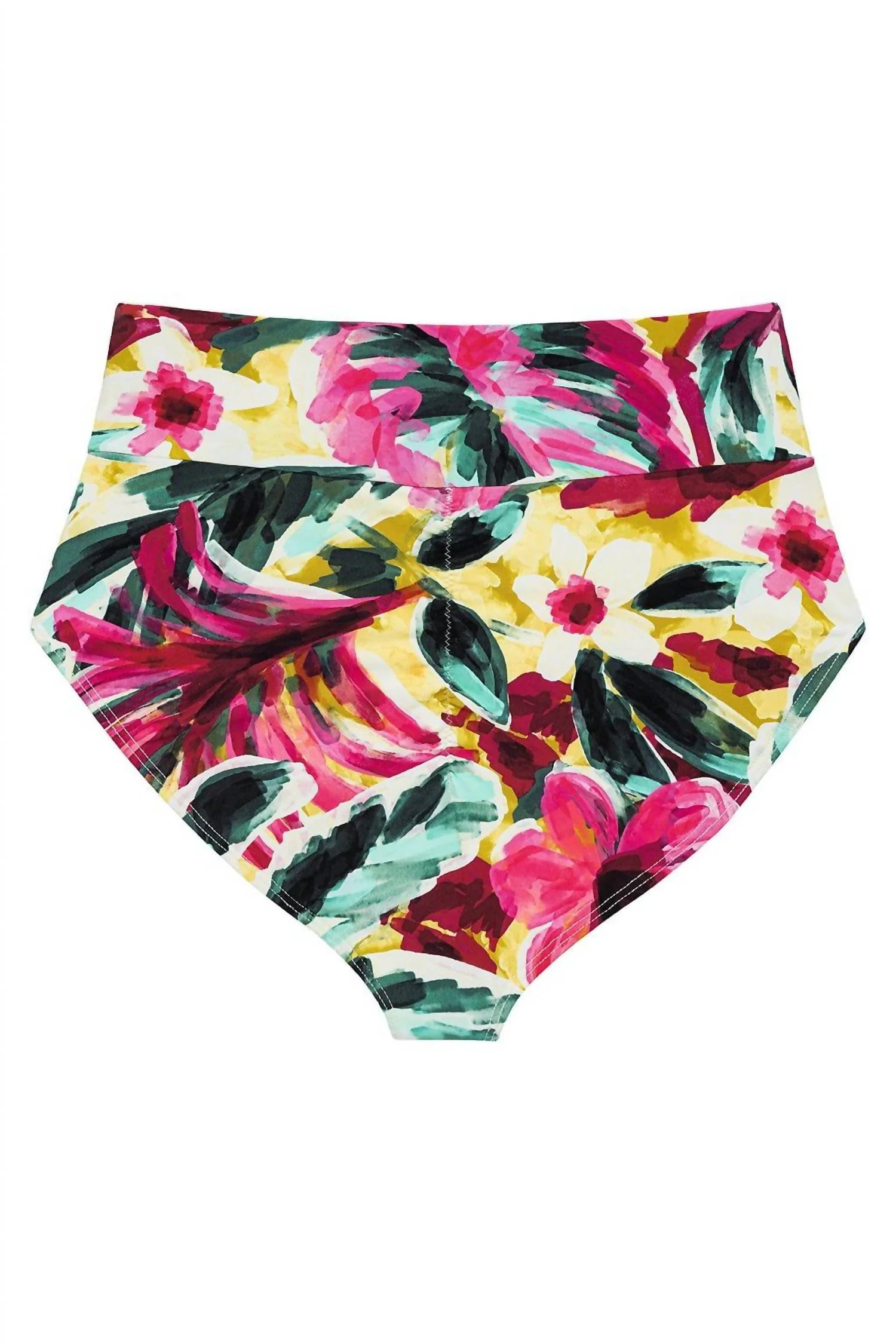 Full Coverage High Rise Bikini Bottom In Isla Floral - Image 4