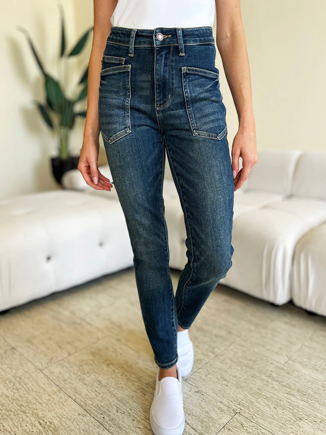Full Size High Waist Skinny Jeans - Image 5