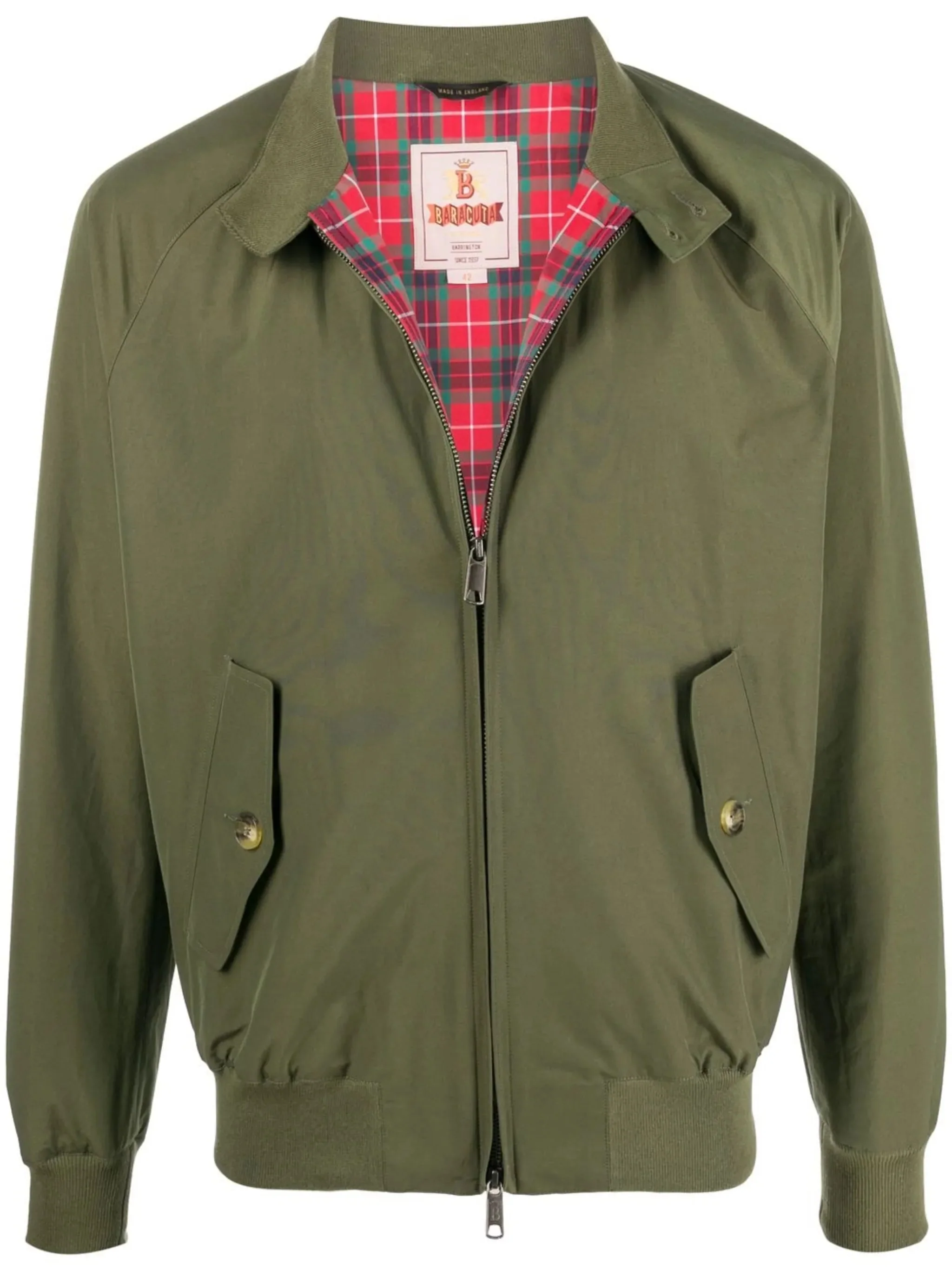 G9 Harrington Red Tartan Lining Jacket