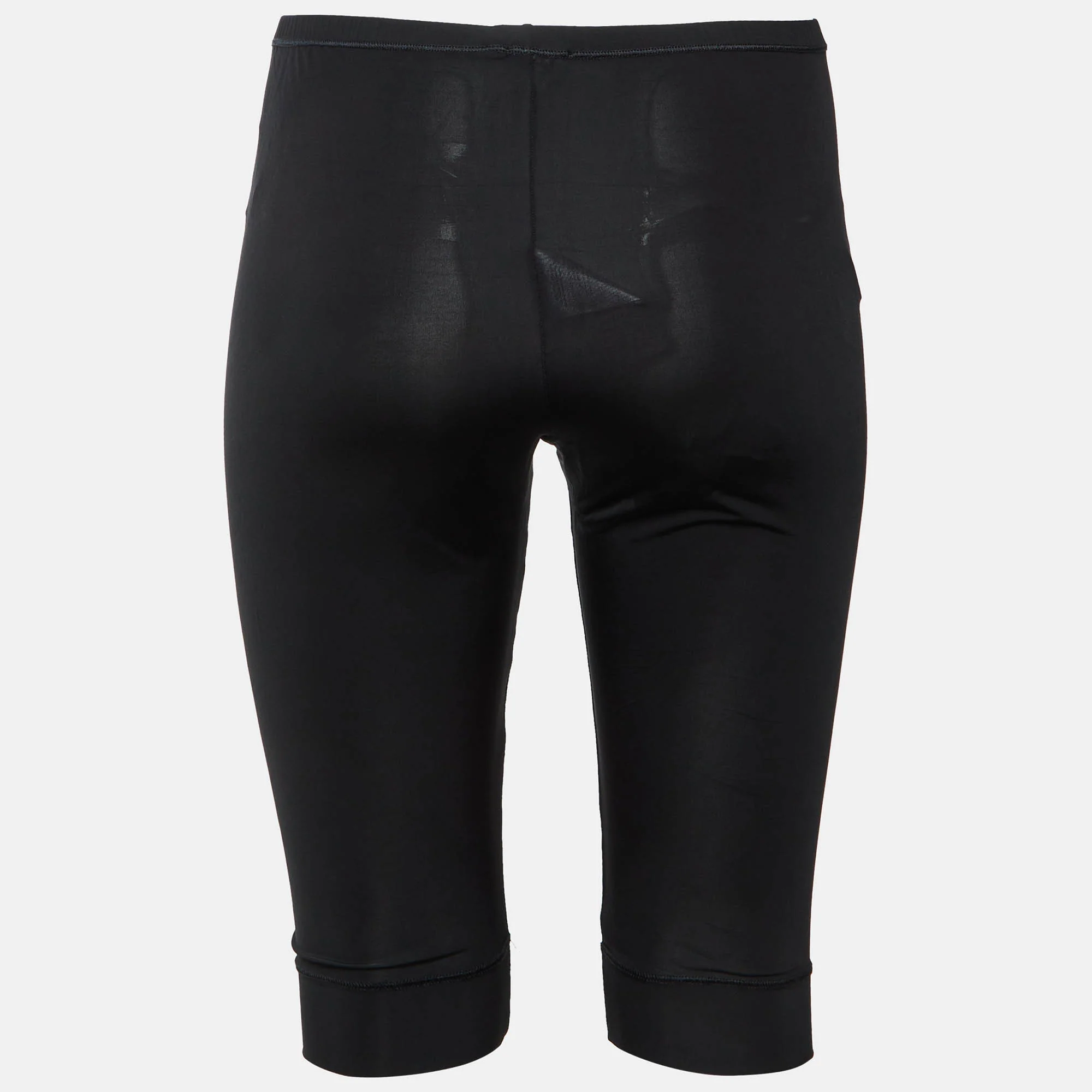Ganni Black Jersey Shaper Shorts - Image 3