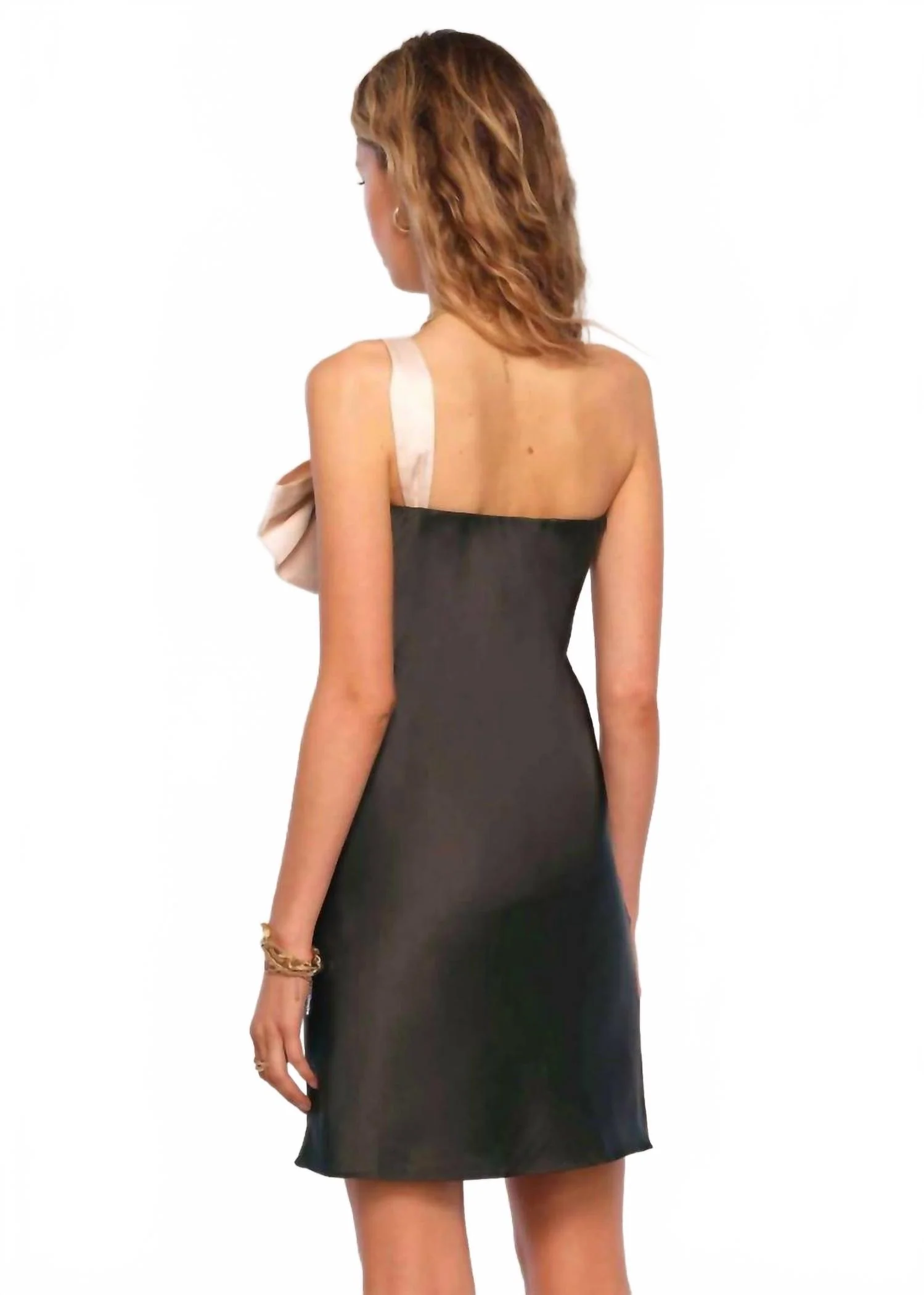 Garcia Bow Mini Dress In Black - Image 2