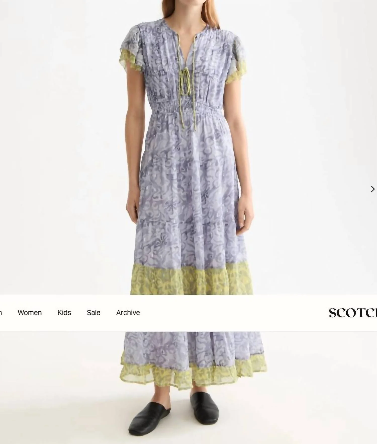 Gathered Maxi Dress In Purple - Image 2