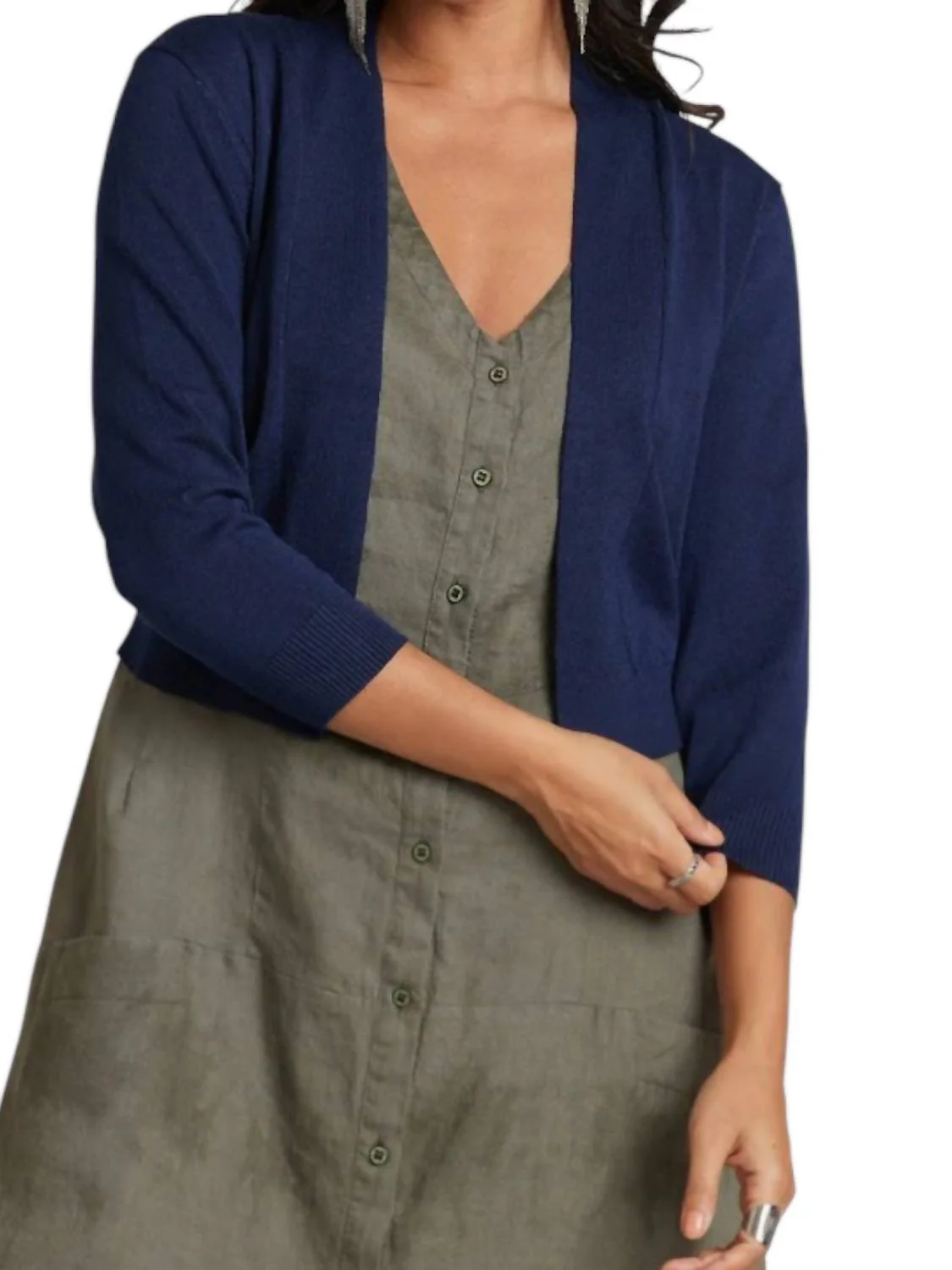 Gauge Sweater In Navy - Image 2