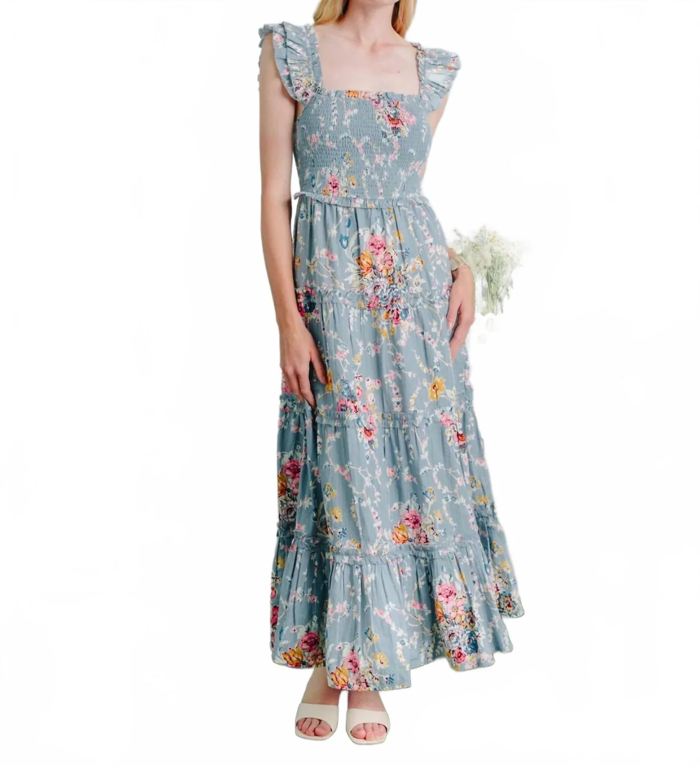 Gaya Maxi Dress In Powerscourt Garden Floral - Image 2