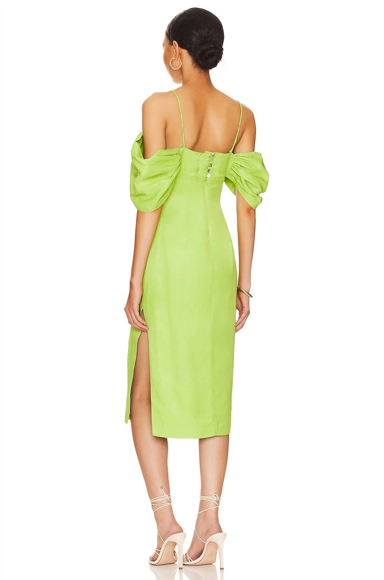 Gemma Midi Dress In Green - Image 3