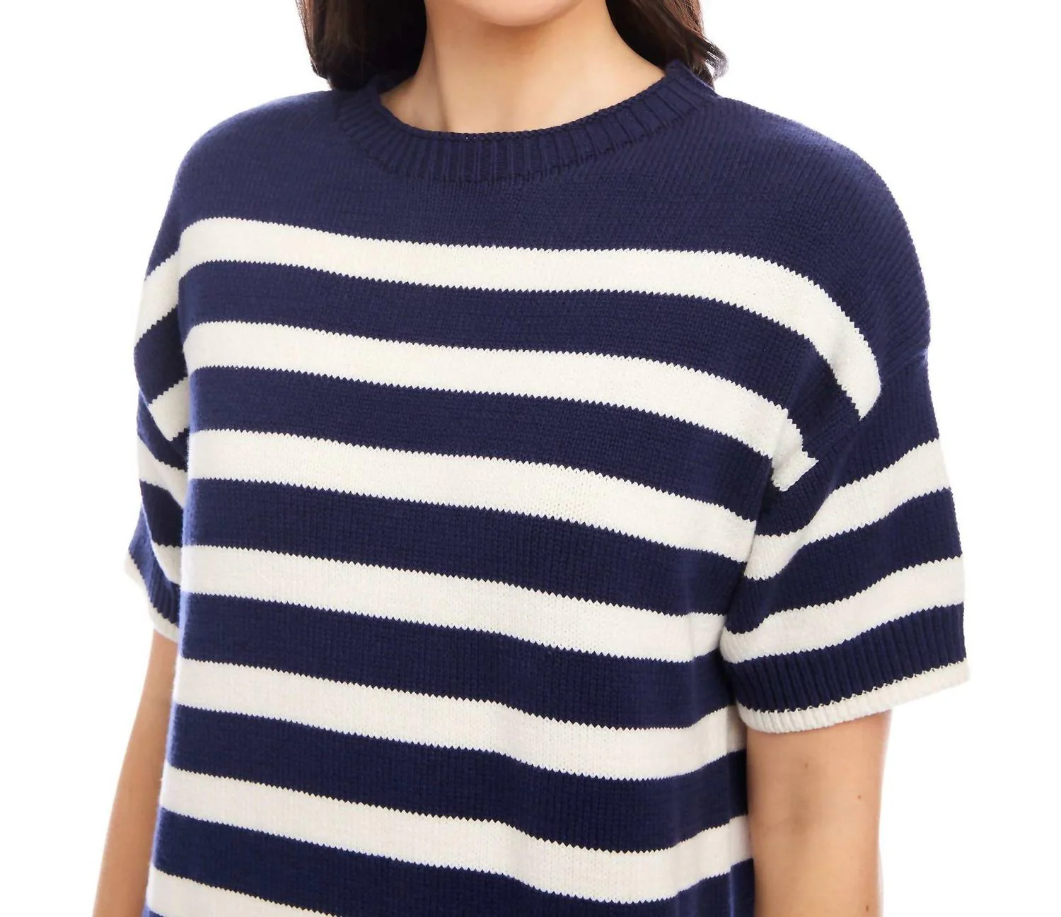 Georgette Mini Dress In Stripe - Image 4