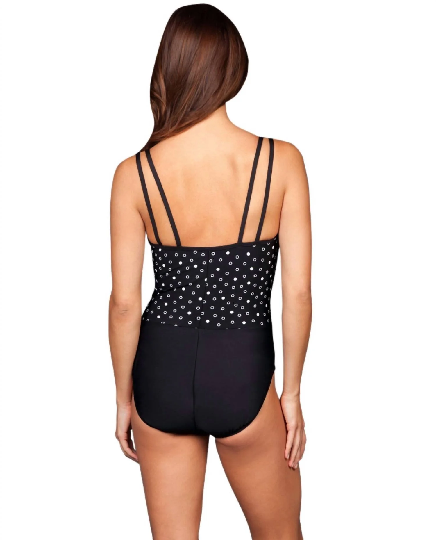 Get Spotted Bethany One Piece Swimsuit In Black/white - Image 2