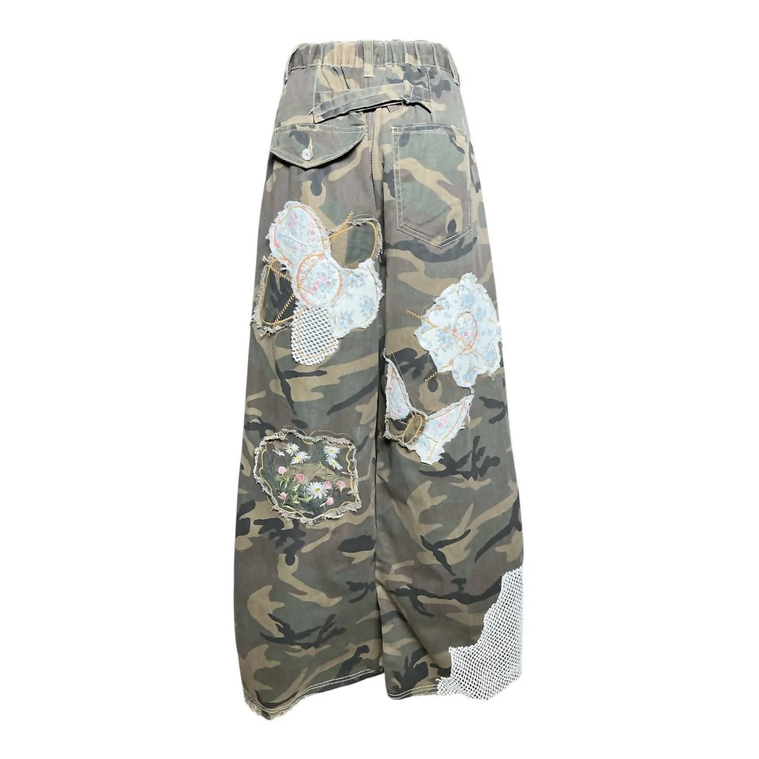 Gi Jane Patchwork Wide Leg Pants In Camo - Image 5