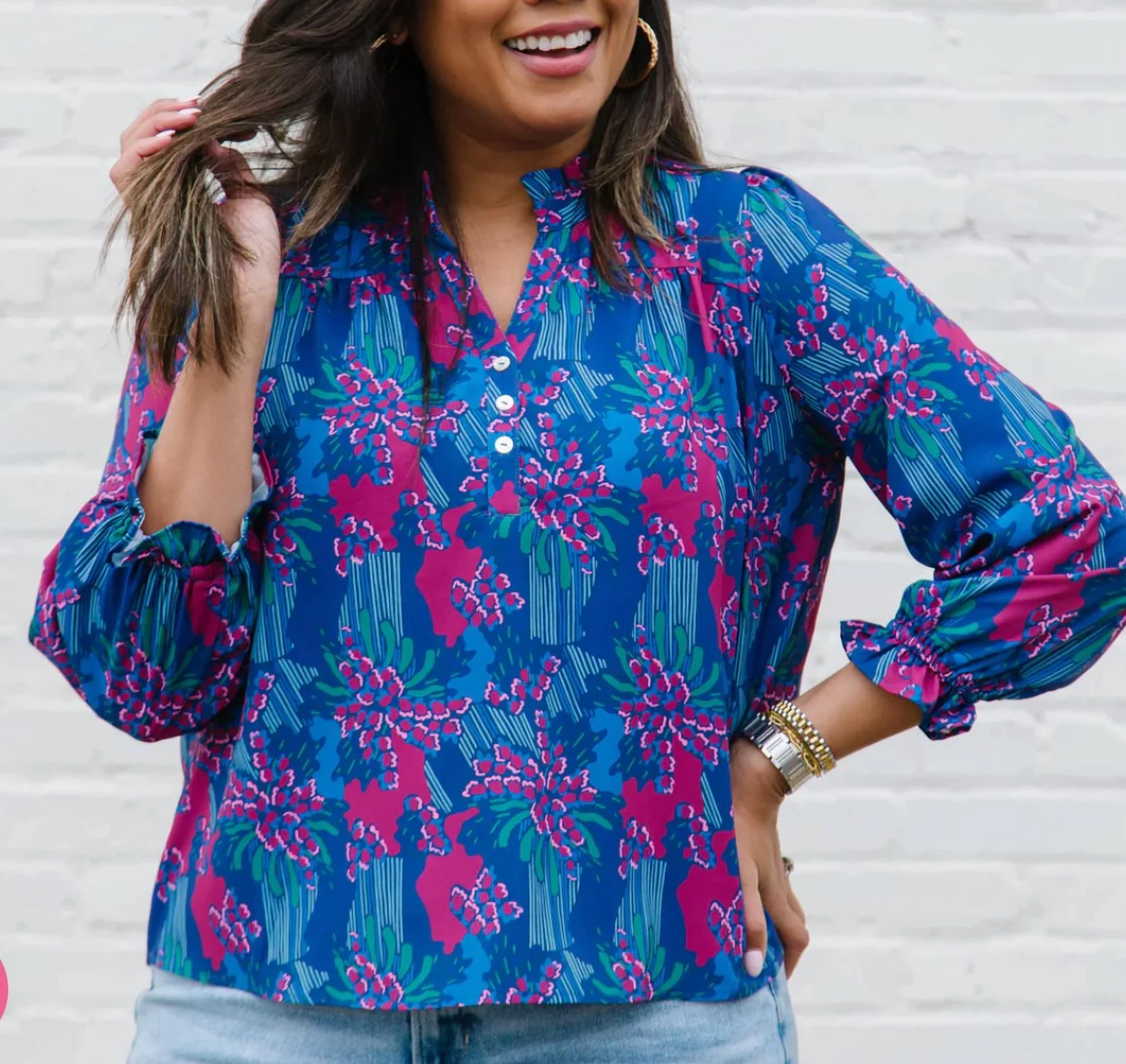 Giana Top In Navy - Image 2