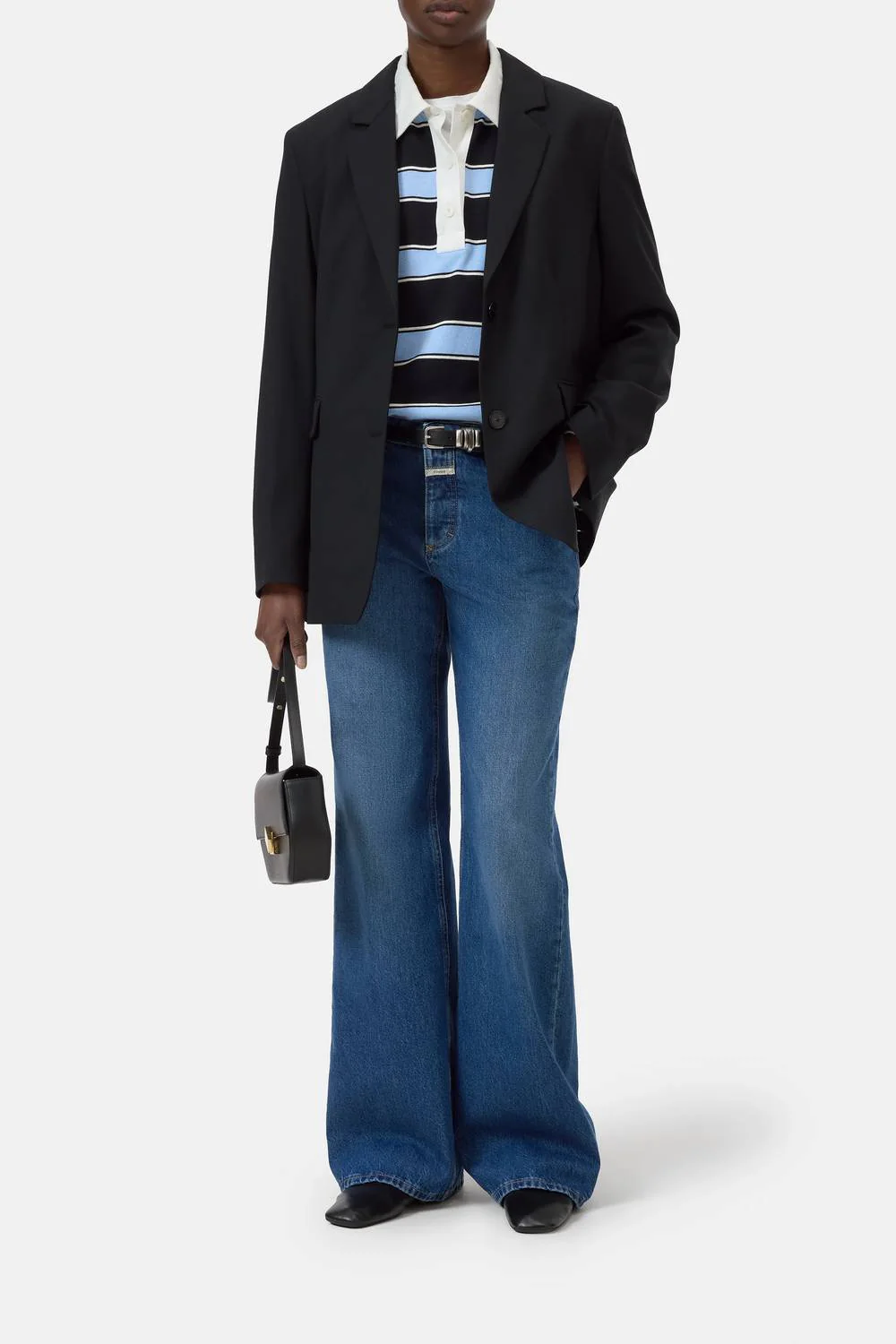 Gillan Wide Jeans In Mid Blue