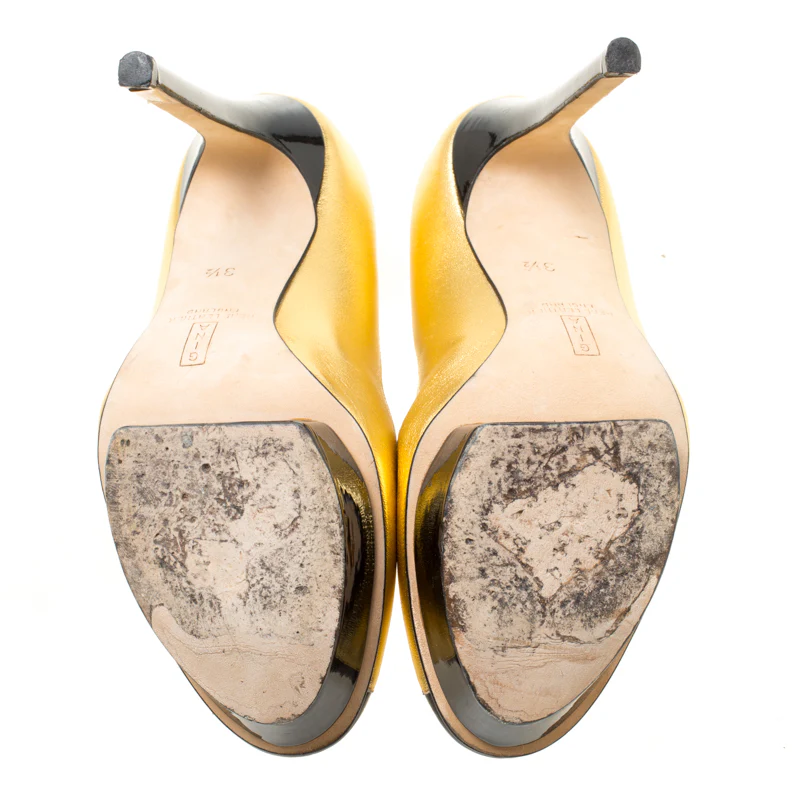 Gina Two Tone Leather Tori Pumps - Image 6