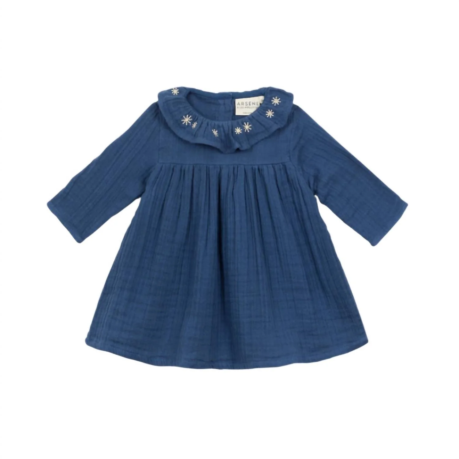 Girl's Baby Double Veil Dress In Nuit