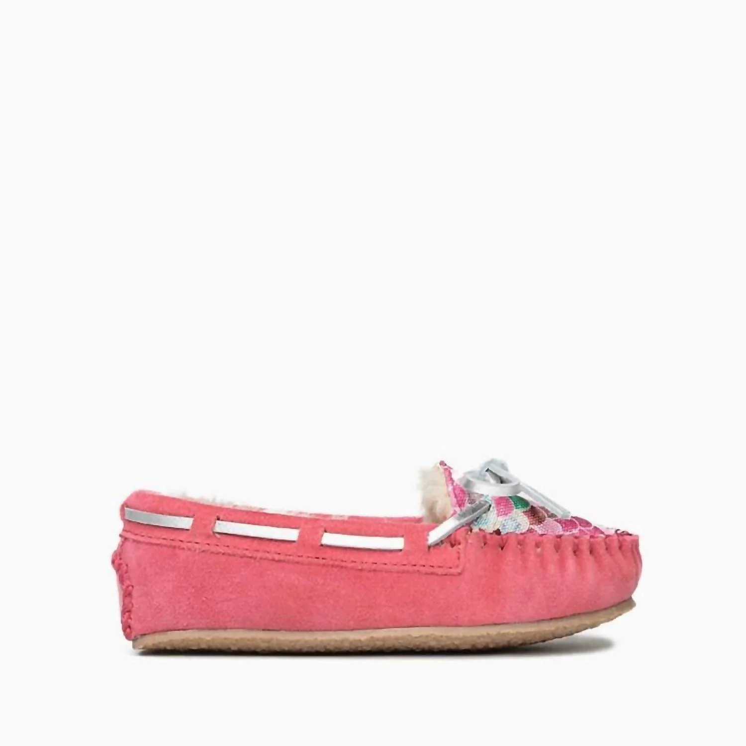 Girls' Cassie Moccasin Slipper In Pink - Image 2