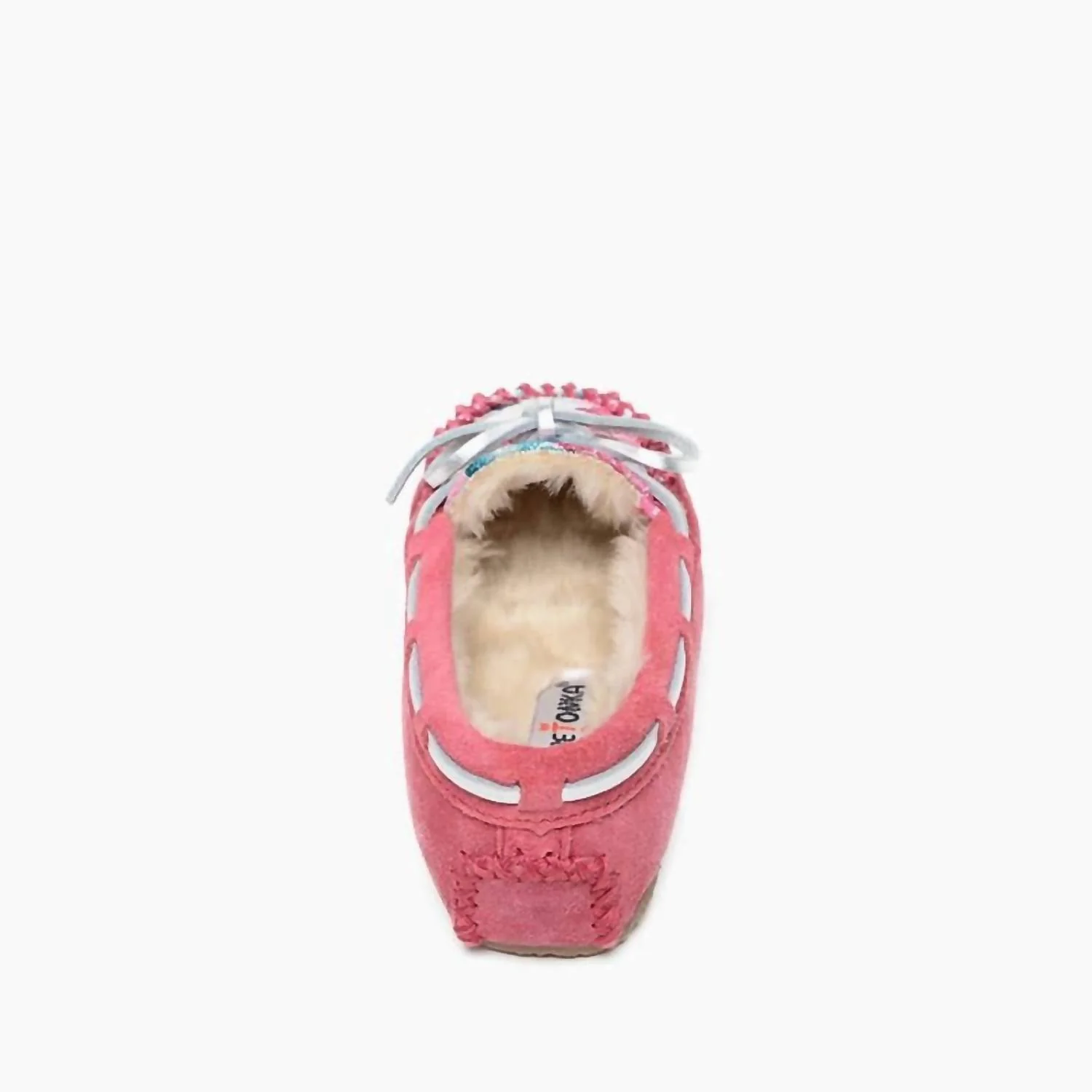 Girls' Cassie Moccasin Slipper In Pink - Image 3