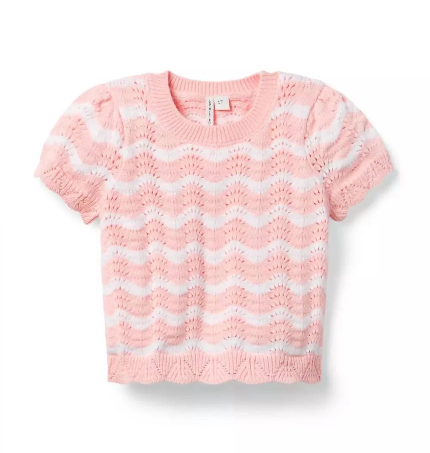 Girl's Crochet Top In Pink
