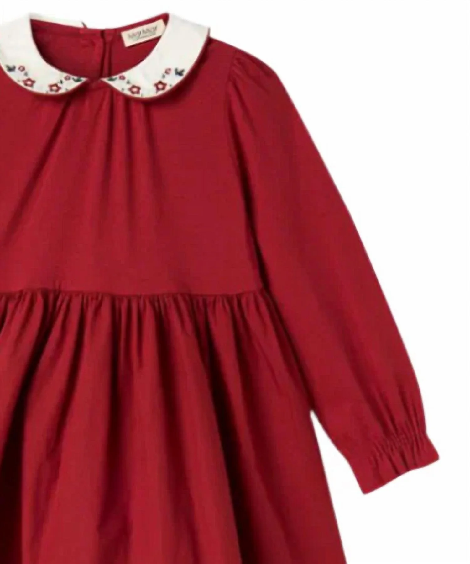 Girl's Dielle Dress In Hibiscus Red - Image 2