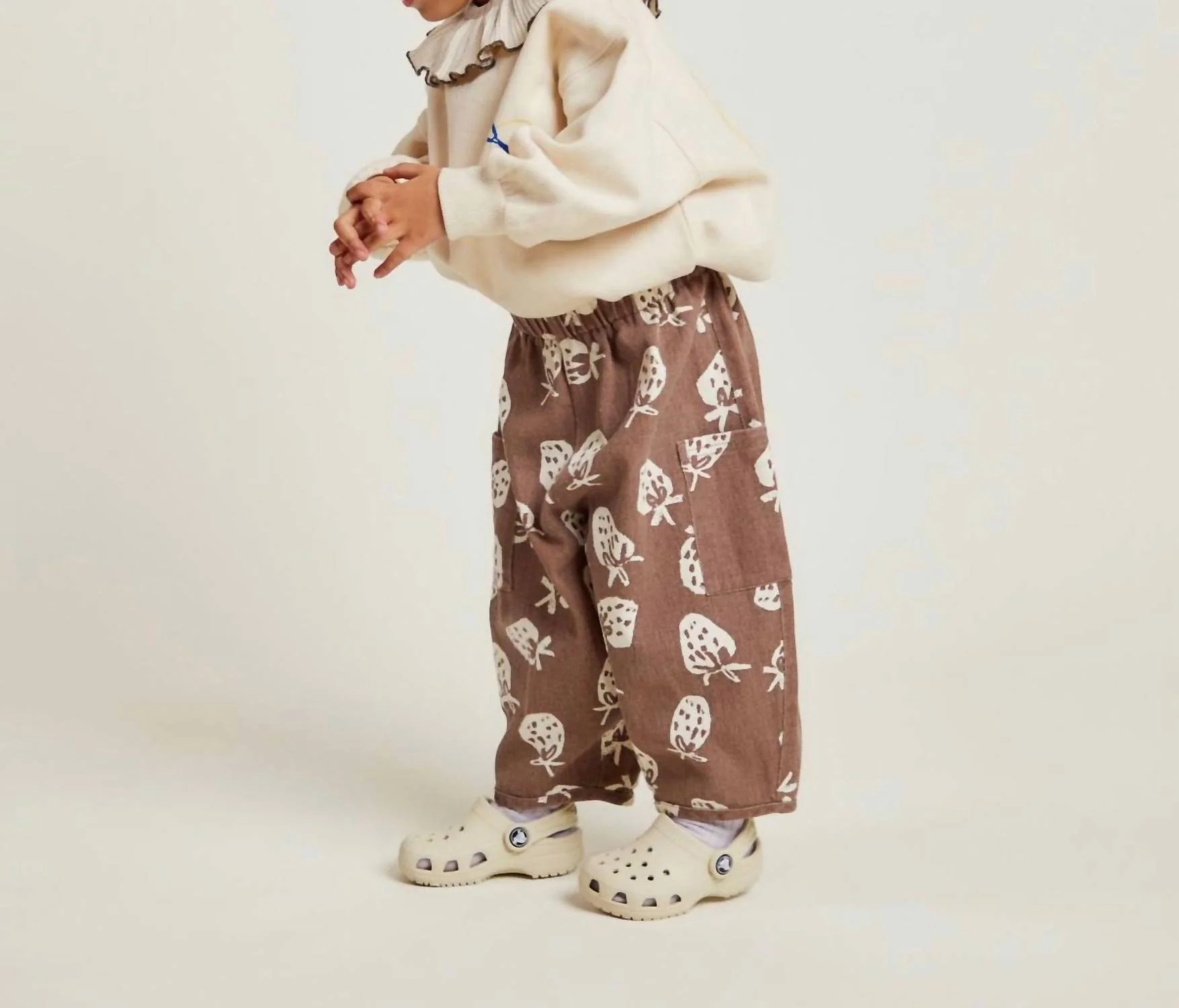 Girl's Emerson Choc Strab Trouser In Brown - Image 5