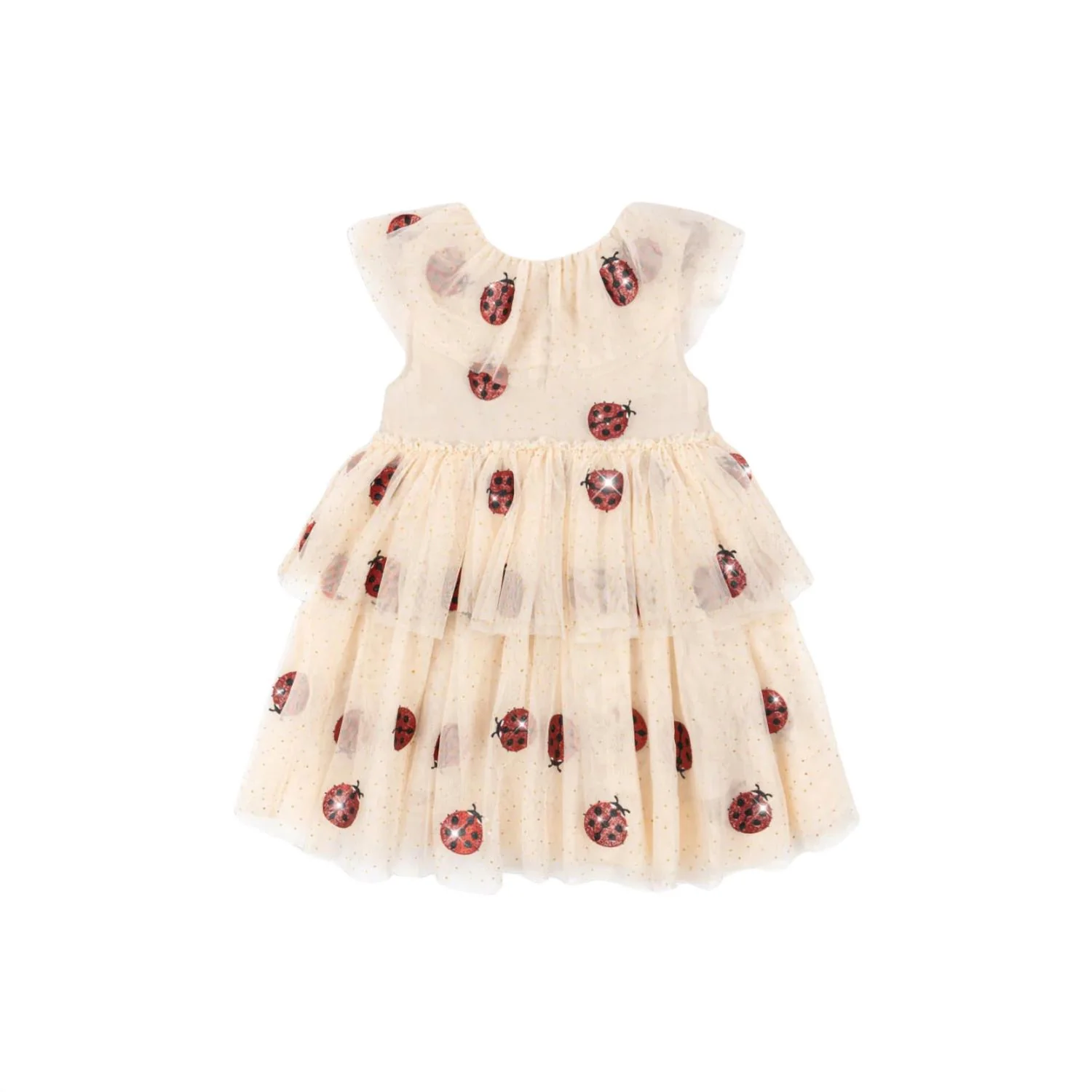 Girl's Fayette Dress In Ladybug Glitter - Image 2