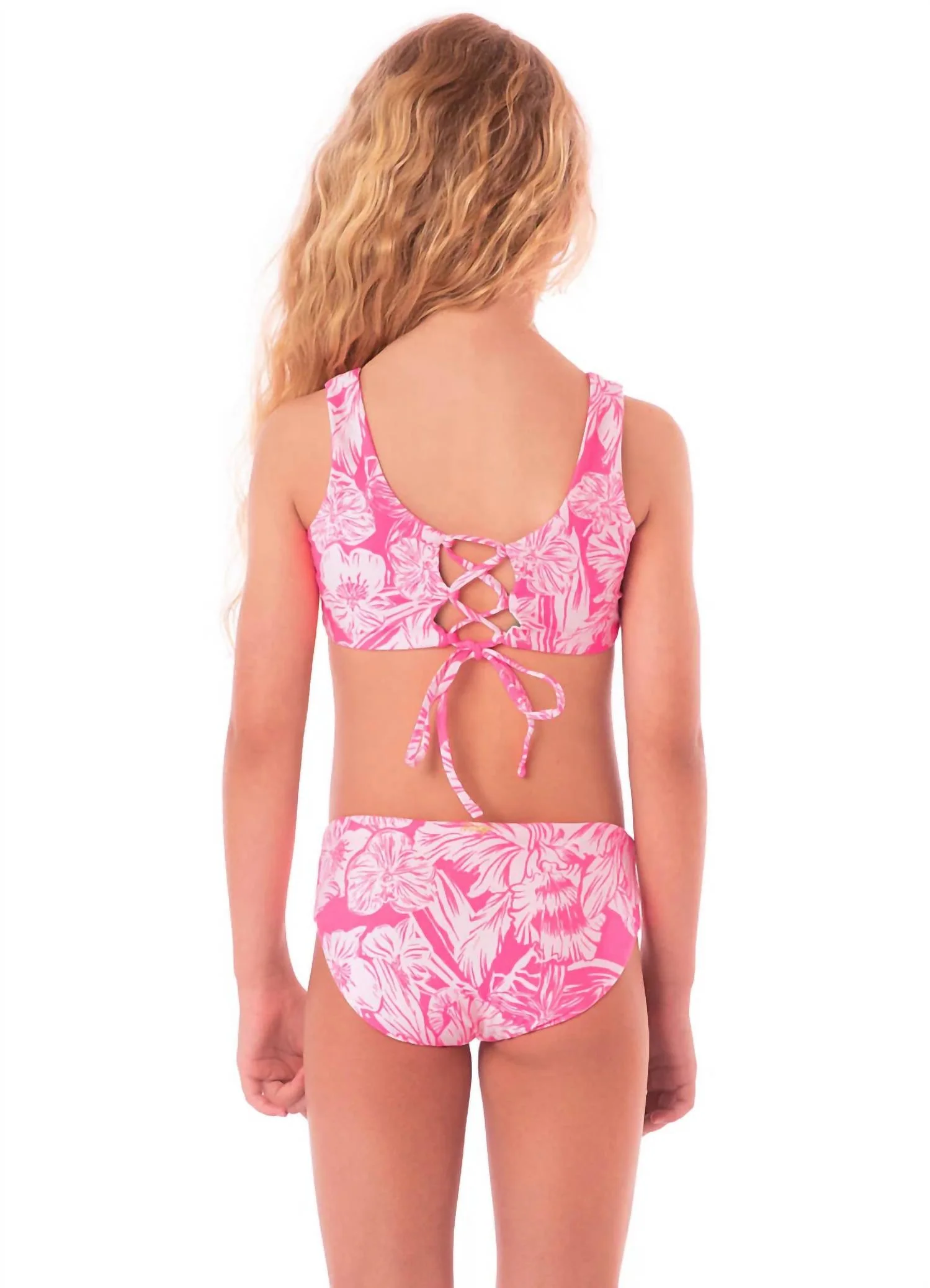 Girls' Hoya Bikini Set In Pink Blossom - Image 2