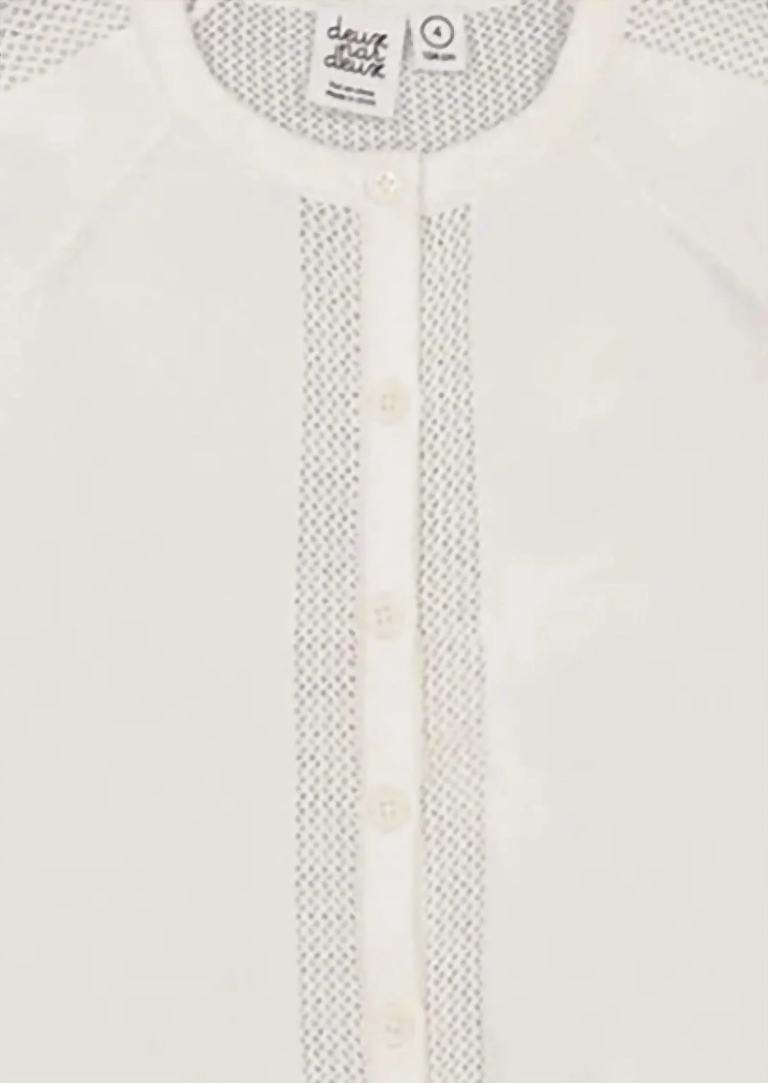 Girl's Knit Cardigan In Off White - Image 2