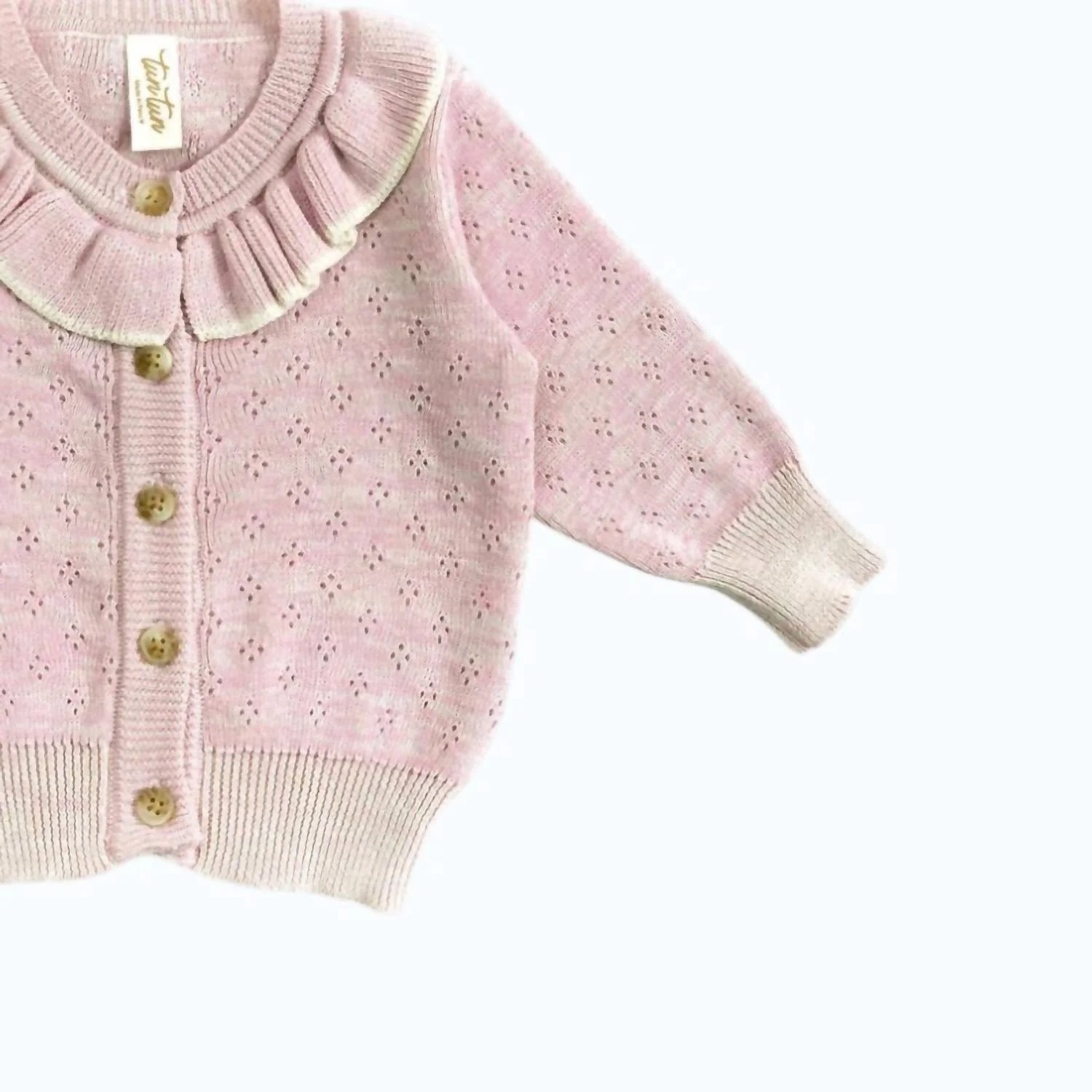 Girl's Marlowe Knit Cardigan In Pink - Image 2